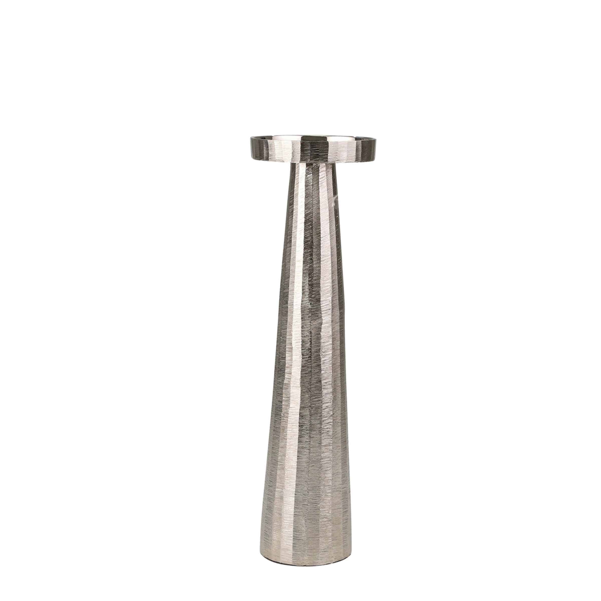 Pillar Holder Aluminum - Silver 14169-03 - Candle Holders - ebarza Furniture UAE | Shop Modern Furniture in Abu Dhabi & Dubai - مفروشات ايبازرا في الامارات | تسوق اثاث عصري وديكورات مميزة في دبي وابوظبي