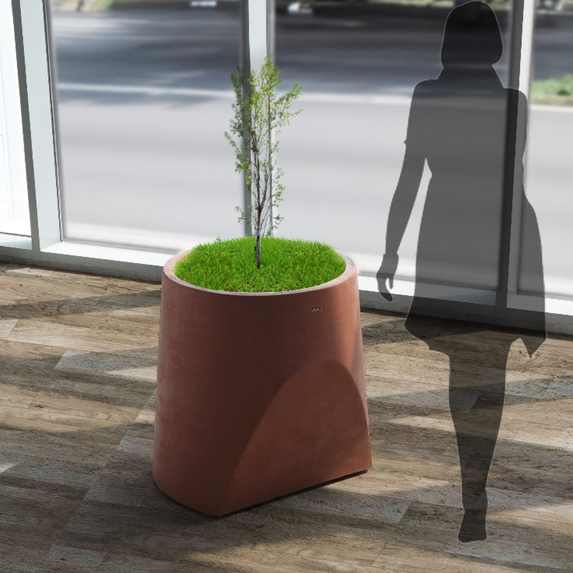 Clay Planter Box XK-4085A-Clay - Planter Boxes - ebarza Furniture UAE | Shop Modern Furniture in Abu Dhabi & Dubai - مفروشات ايبازرا في الامارات | تسوق اثاث عصري وديكورات مميزة في دبي وابوظبي