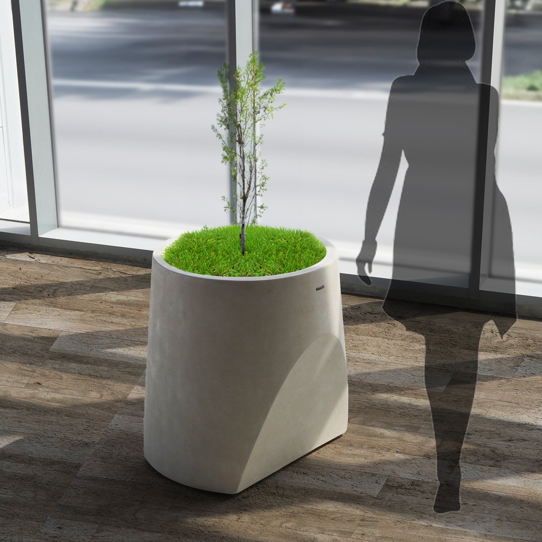 Beige Planter Box XK-4085A - Planter Boxes - ebarza Furniture UAE | Shop Modern Furniture in Abu Dhabi & Dubai - مفروشات ايبازرا في الامارات | تسوق اثاث عصري وديكورات مميزة في دبي وابوظبي