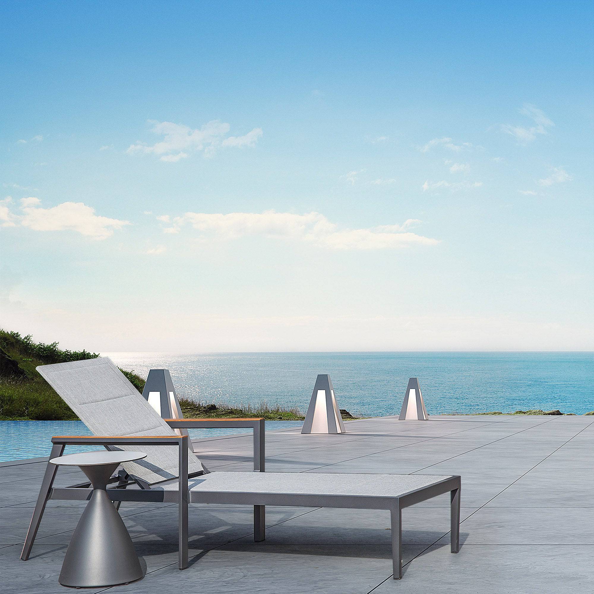 Polaris Outdoor Sunbed and Sidetable Table Polaris-L - Sunloungers - ebarza Furniture UAE | Shop Modern Furniture in Abu Dhabi & Dubai - مفروشات ايبازرا في الامارات | تسوق اثاث عصري وديكورات مميزة في دبي وابوظبي