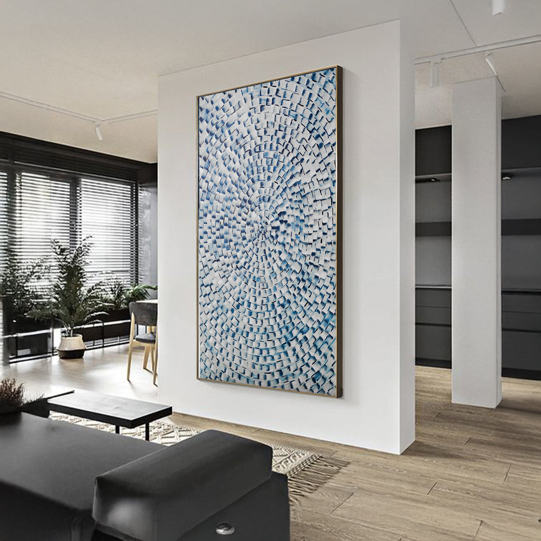 Mosaic Pattern Hand Painted Art Painting With Rose Gold Frame 120X200 Cm Soaap0110-New - Paintings - ebarza Furniture UAE | Shop Modern Furniture in Abu Dhabi & Dubai - مفروشات ايبازرا في الامارات | تسوق اثاث عصري وديكورات مميزة في دبي وابوظبي