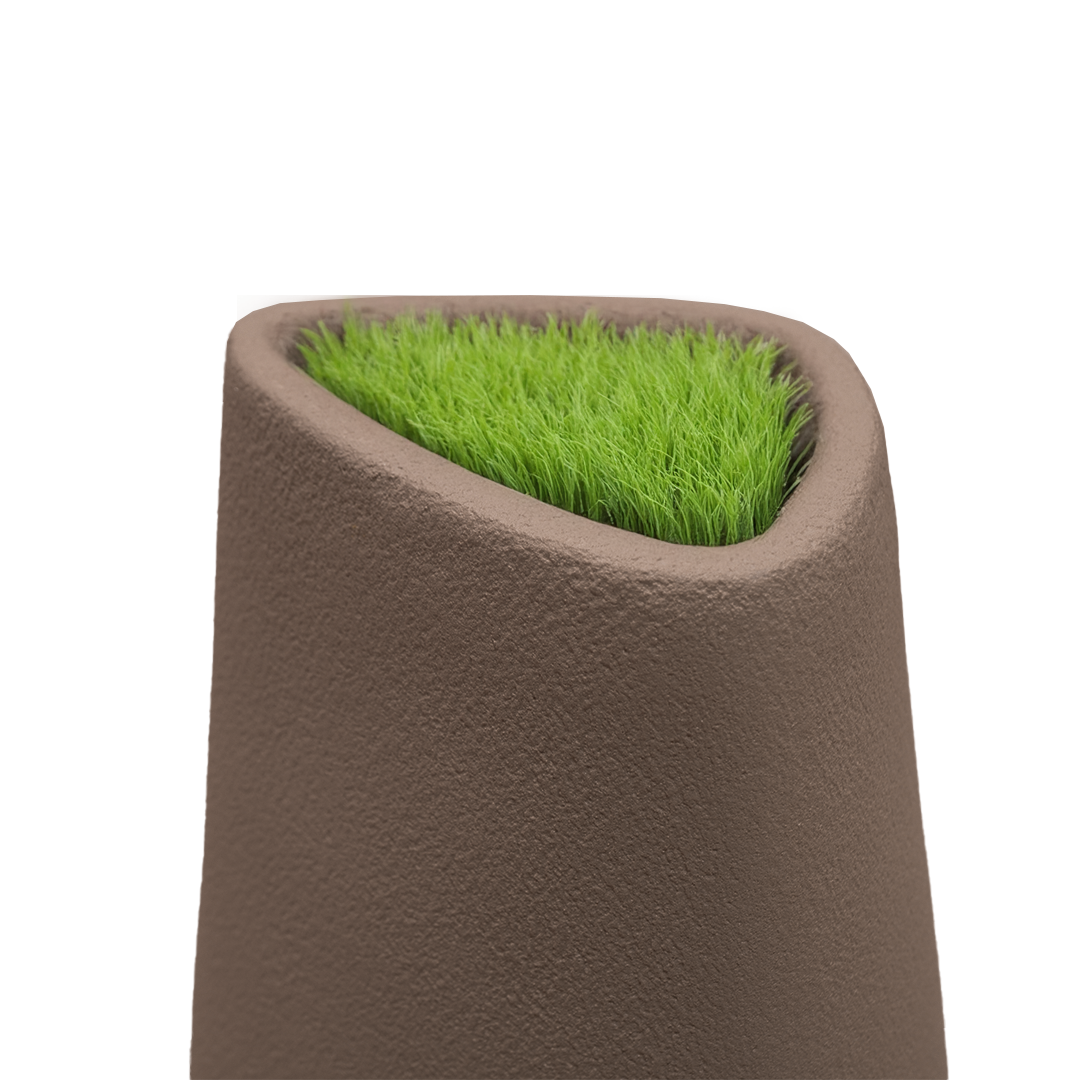 Pre-order 35 Days Delivery - Set Of 3 Outdoor/Indoor Fiberglass Concrete Planter Box Xk-8177A+B+C - Coffee Brown - Planter Boxes - ebarza Furniture UAE | Shop Modern Furniture in Abu Dhabi & Dubai - مفروشات ايبازرا في الامارات | تسوق اثاث عصري وديكورات مميزة في دبي وابوظبي