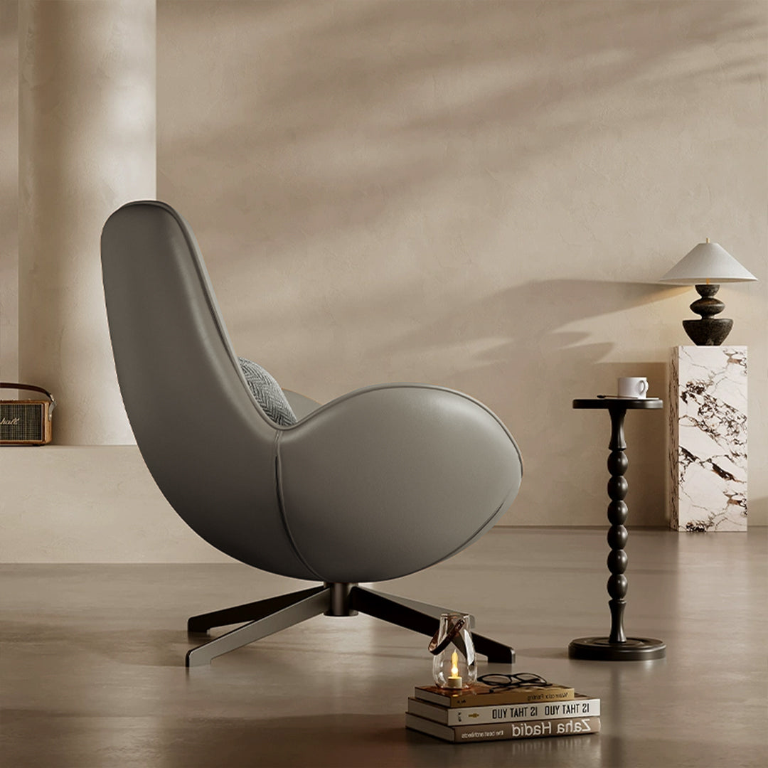 Vigo Swivel Lounge Chair LC017 - Beige - Lounge Chairs - ebarza Furniture UAE | Shop Modern Furniture in Abu Dhabi & Dubai - مفروشات ايبازرا في الامارات | تسوق اثاث عصري وديكورات مميزة في دبي وابوظبي