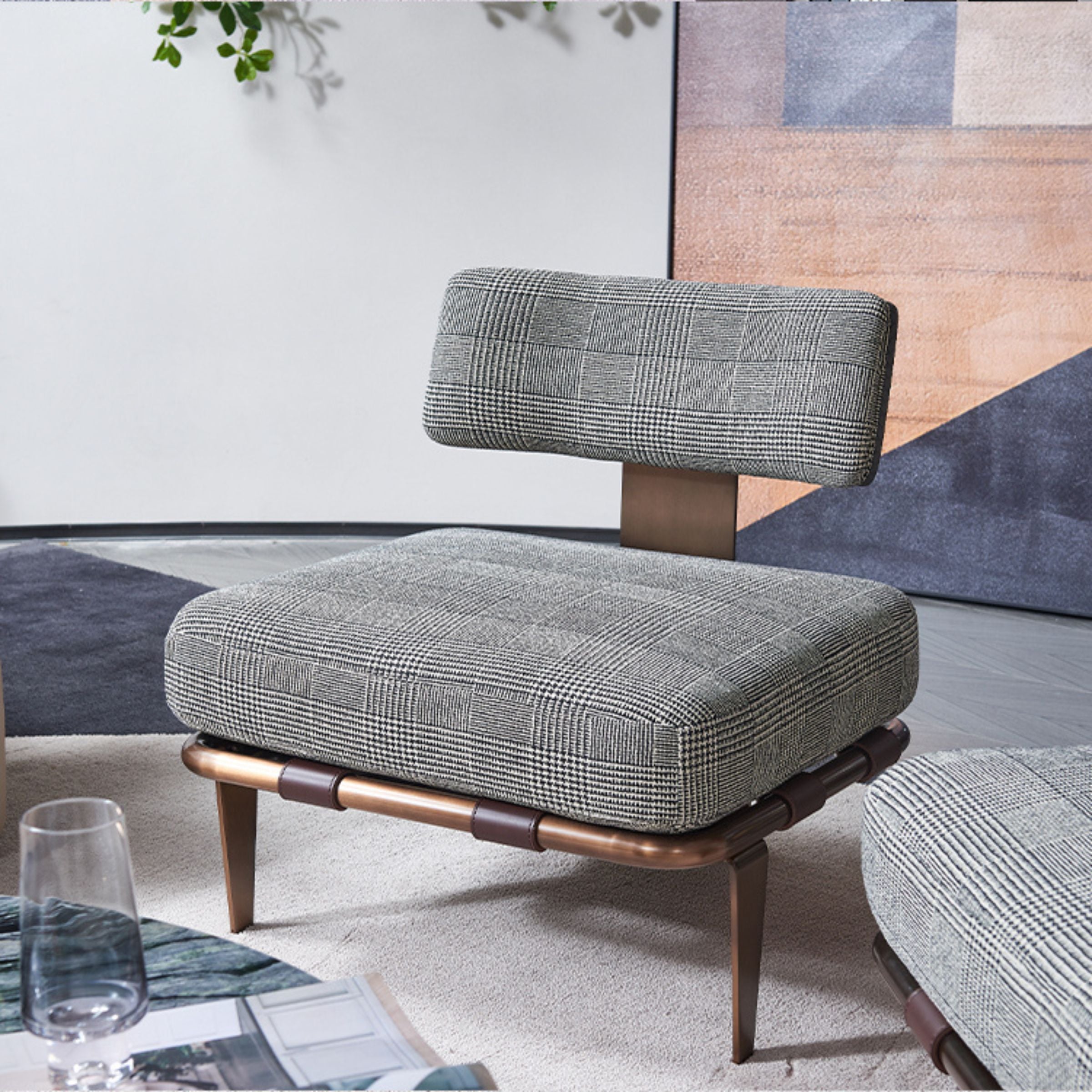 Capri Lounge Chair MLL-A75/BR - Lounge Chairs - ebarza Furniture UAE | Shop Modern Furniture in Abu Dhabi & Dubai - مفروشات ايبازرا في الامارات | تسوق اثاث عصري وديكورات مميزة في دبي وابوظبي