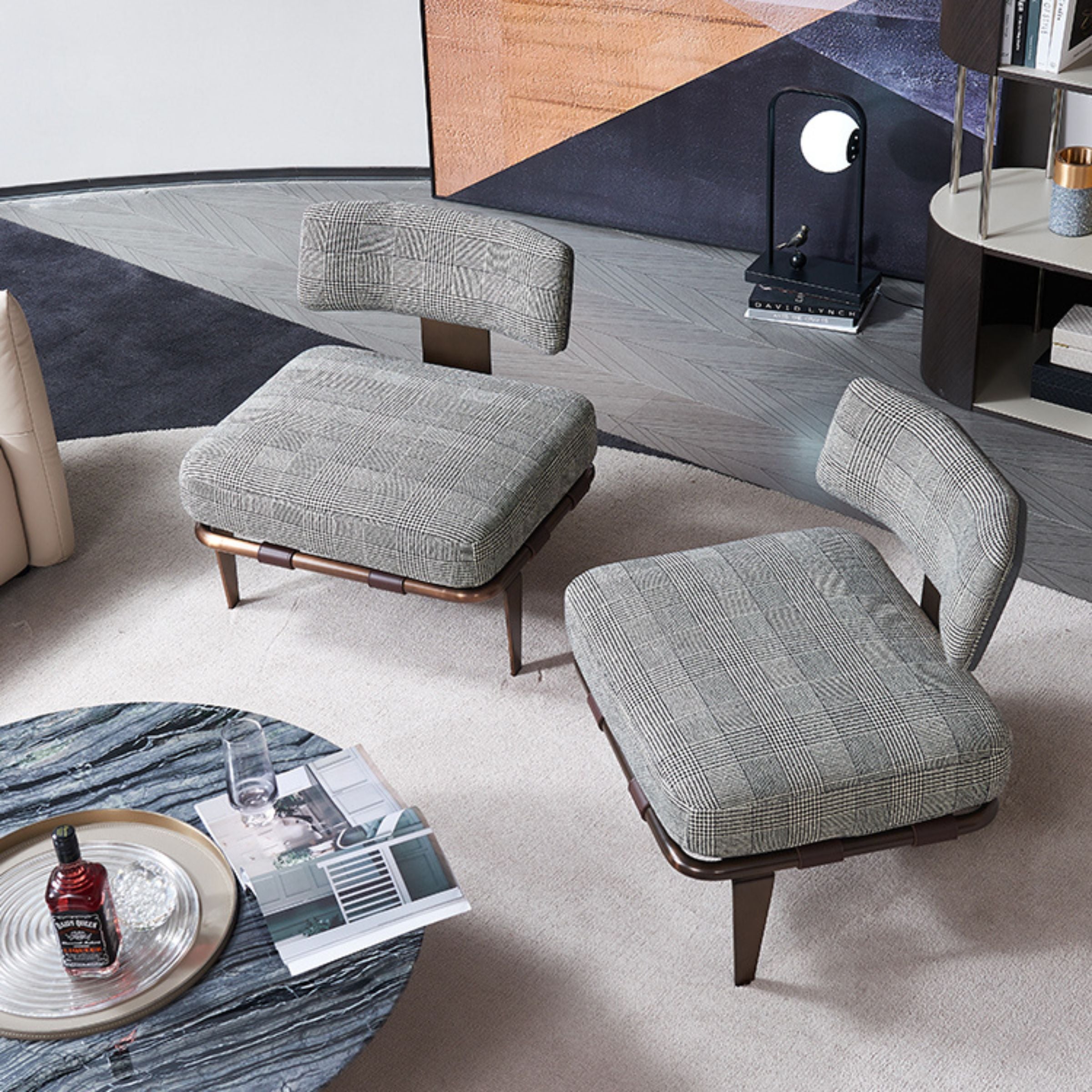 Capri Lounge Chair MLL-A75/BR - Lounge Chairs - ebarza Furniture UAE | Shop Modern Furniture in Abu Dhabi & Dubai - مفروشات ايبازرا في الامارات | تسوق اثاث عصري وديكورات مميزة في دبي وابوظبي