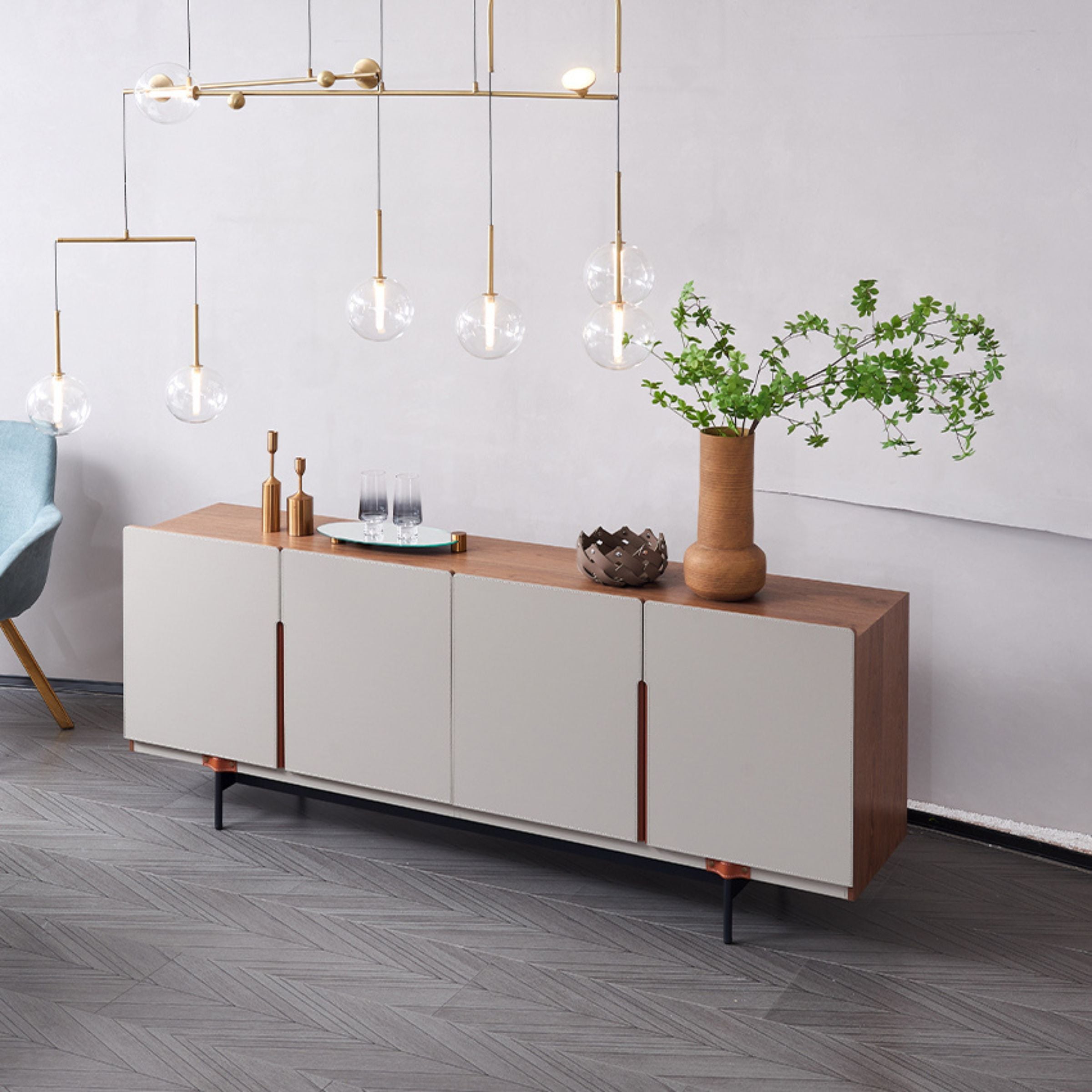 Mycroft Saddle Leather Cabinet MLL-T07 - Storage/TV Unites - ebarza Furniture UAE | Shop Modern Furniture in Abu Dhabi & Dubai - مفروشات ايبازرا في الامارات | تسوق اثاث عصري وديكورات مميزة في دبي وابوظبي