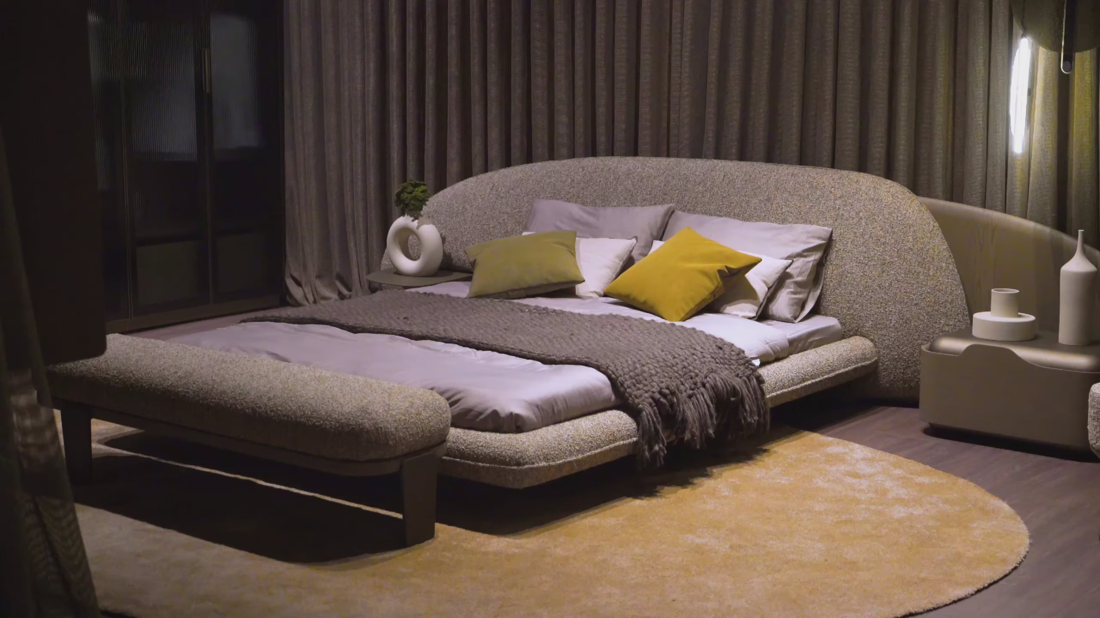 Wogg bedroom room collections 2026
Its sleek lines and high-quality materials from grey marble to natural woods, make it the perfect centerpiece for your living room, offering a stylish solution for your entertainment needs.
مجموعة غرفة النوم Wogg 2026
بخطوط أنيقة ومواد فاخرة من الرخام الرمادي إلى الخشب الطبيعي، صُممت هذه المجموعة لتكون القطعة المحورية في غرفة النوم، حيث تجمع بين الأسلوب العصري والحل العملي لاحتياجات الترفيه في منزلك.