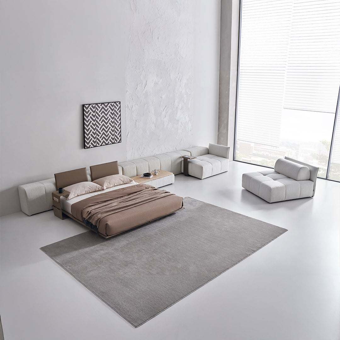 Puzzle Suspended Bed Base with 2 backrest - SF080 - Bedsteads - ebarza Furniture UAE | Shop Modern Furniture in Abu Dhabi & Dubai - مفروشات ايبازرا في الامارات | تسوق اثاث عصري وديكورات مميزة في دبي وابوظبي