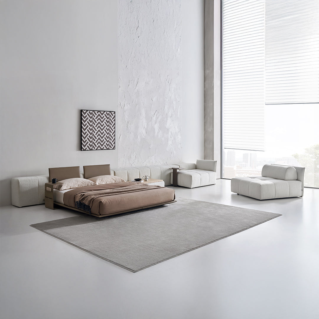 Puzzle Suspended Bed Base with 2 backrest - SF080 - Bedsteads - ebarza Furniture UAE | Shop Modern Furniture in Abu Dhabi & Dubai - مفروشات ايبازرا في الامارات | تسوق اثاث عصري وديكورات مميزة في دبي وابوظبي