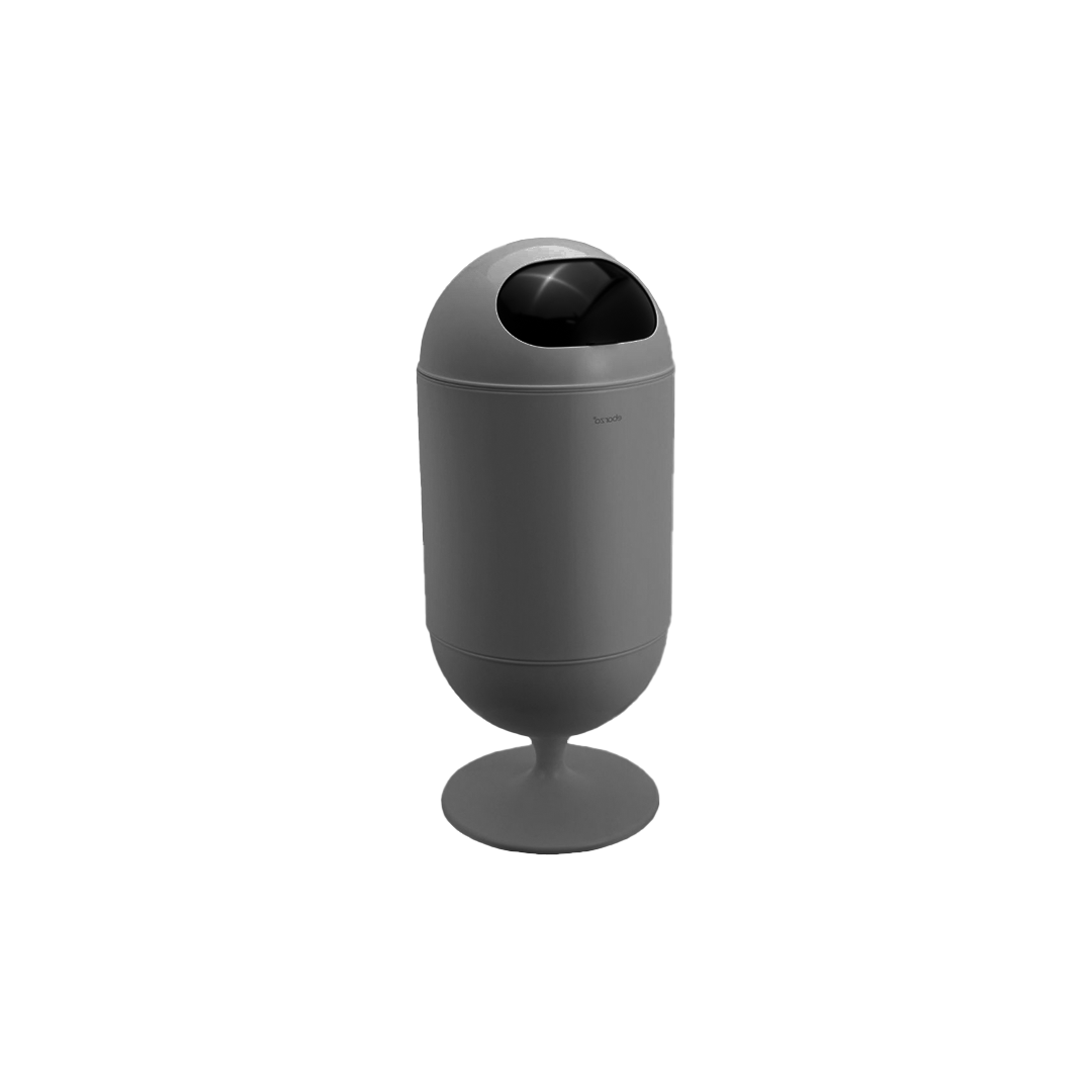 Capsule Shape Press Type Trash Can - 16062P-20L-S - Gray - Bathroom Accessories - ebarza Furniture UAE | Shop Modern Furniture in Abu Dhabi & Dubai - مفروشات ايبازرا في الامارات | تسوق اثاث عصري وديكورات مميزة في دبي وابوظبي