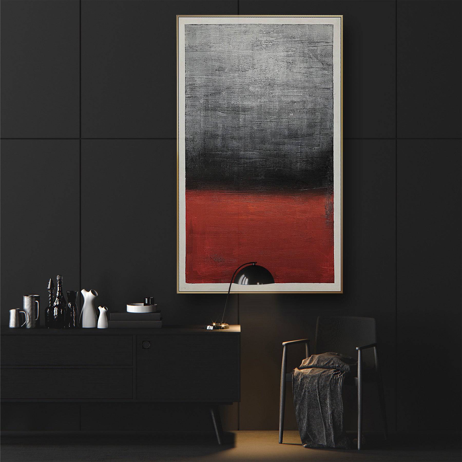 Red Tulip Fields Hand Painted Art Painting With 150X100 Cm Frame Soaap0014 -  Paintings - ebarza Furniture UAE | Shop Modern Furniture in Abu Dhabi & Dubai - مفروشات ايبازرا في الامارات | تسوق اثاث عصري وديكورات مميزة في دبي وابوظبي