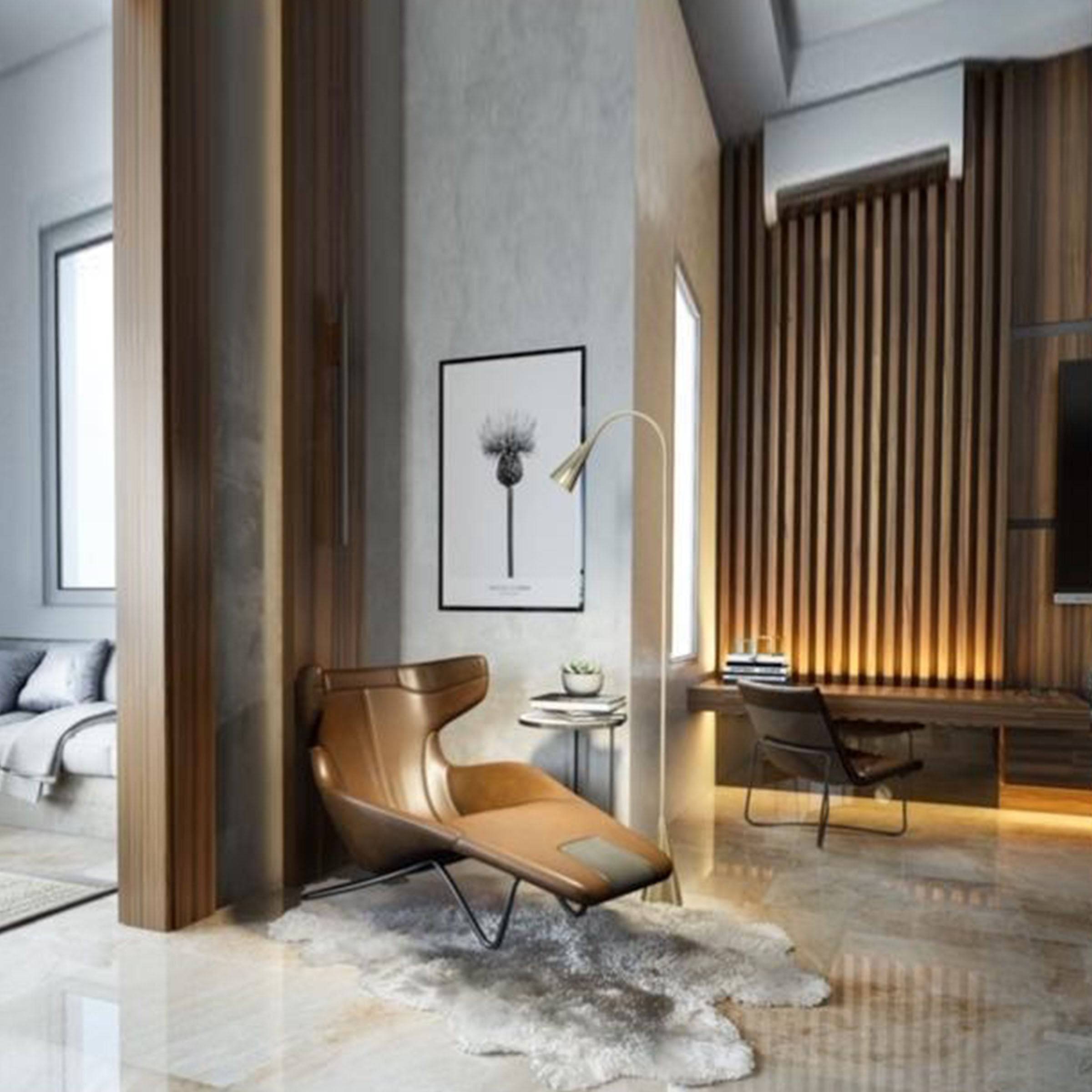 Relax Lounge Chair LC035-Br -  Lounge Chairs - ebarza Furniture UAE | Shop Modern Furniture in Abu Dhabi & Dubai - مفروشات ايبازرا في الامارات | تسوق اثاث عصري وديكورات مميزة في دبي وابوظبي