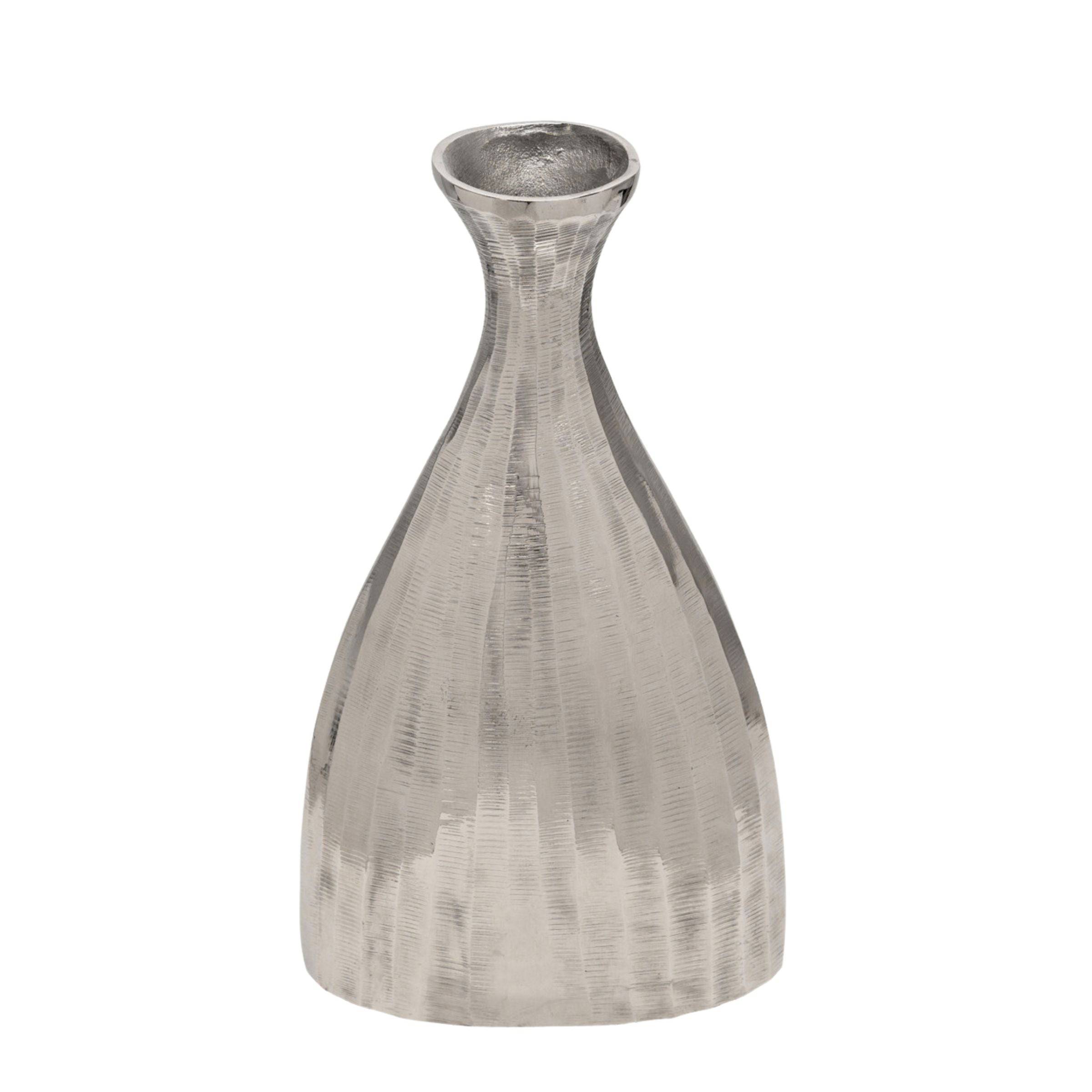 Ridged Metal Vase 15607-01 -  Vases - ebarza Furniture UAE | Shop Modern Furniture in Abu Dhabi & Dubai - مفروشات ايبازرا في الامارات | تسوق اثاث عصري وديكورات مميزة في دبي وابوظبي