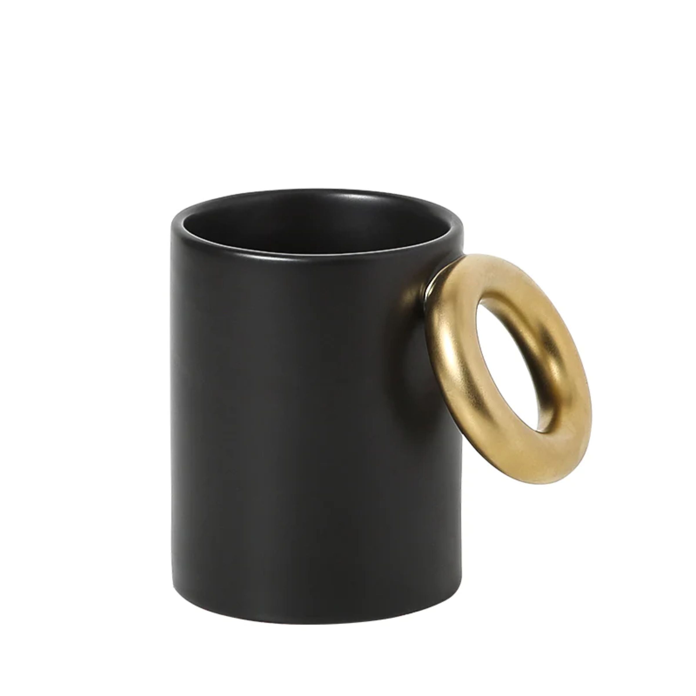 Ring Mug -Black Fd-D22006B - Mugs - ebarza Furniture UAE | Shop Modern Furniture in Abu Dhabi & Dubai - مفروشات ايبازرا في الامارات | تسوق اثاث عصري وديكورات مميزة في دبي وابوظبي