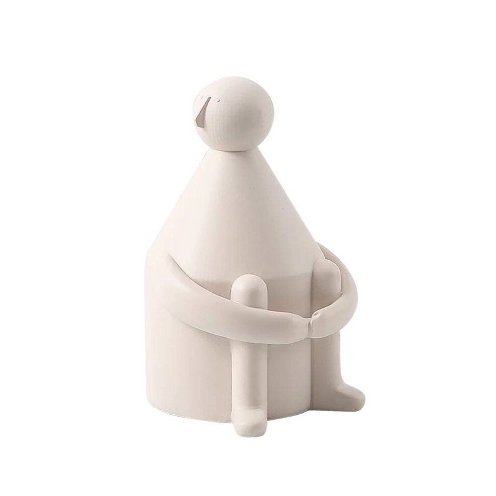 Round Head White Man White Fc-Sz22006A - Home Decor Figurines - ebarza Furniture UAE | Shop Modern Furniture in Abu Dhabi & Dubai - مفروشات ايبازرا في الامارات | تسوق اثاث عصري وديكورات مميزة في دبي وابوظبي