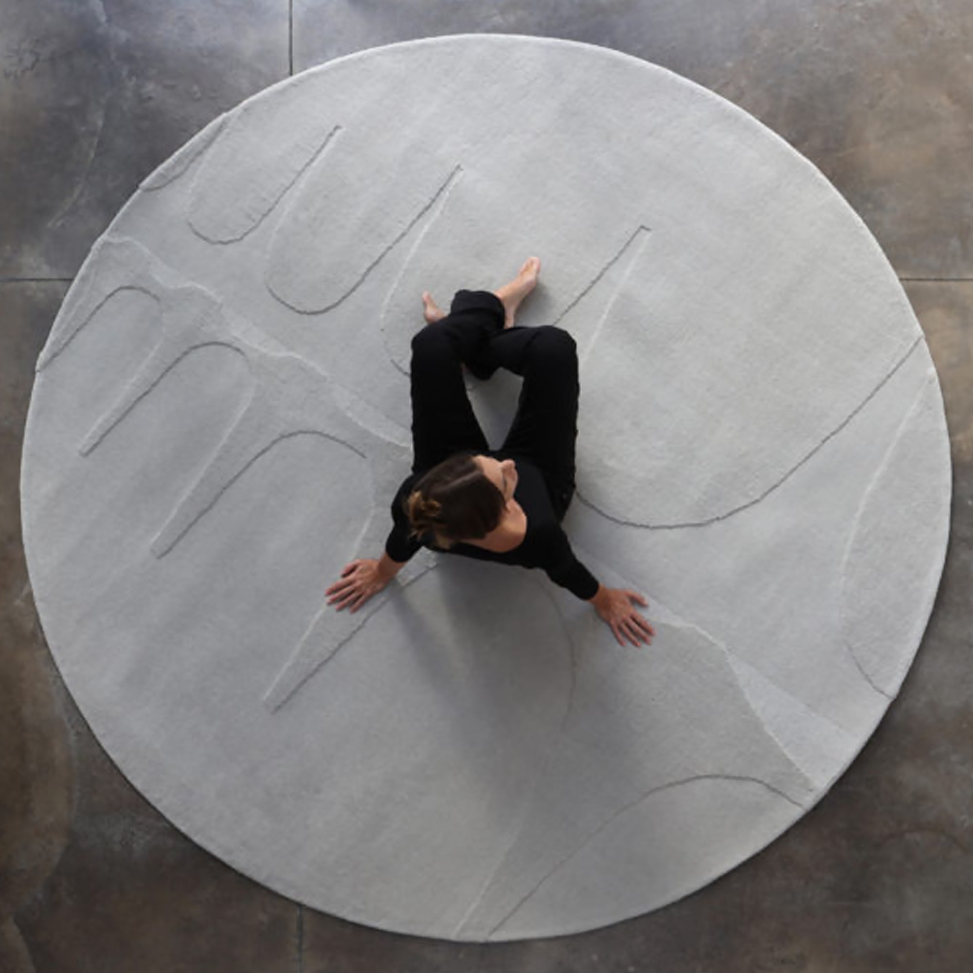 D250 Cm WOOL Gray Rug JH-22741 - Rugs - ebarza Furniture UAE | Shop Modern Furniture in Abu Dhabi & Dubai - مفروشات ايبازرا في الامارات | تسوق اثاث عصري وديكورات مميزة في دبي وابوظبي