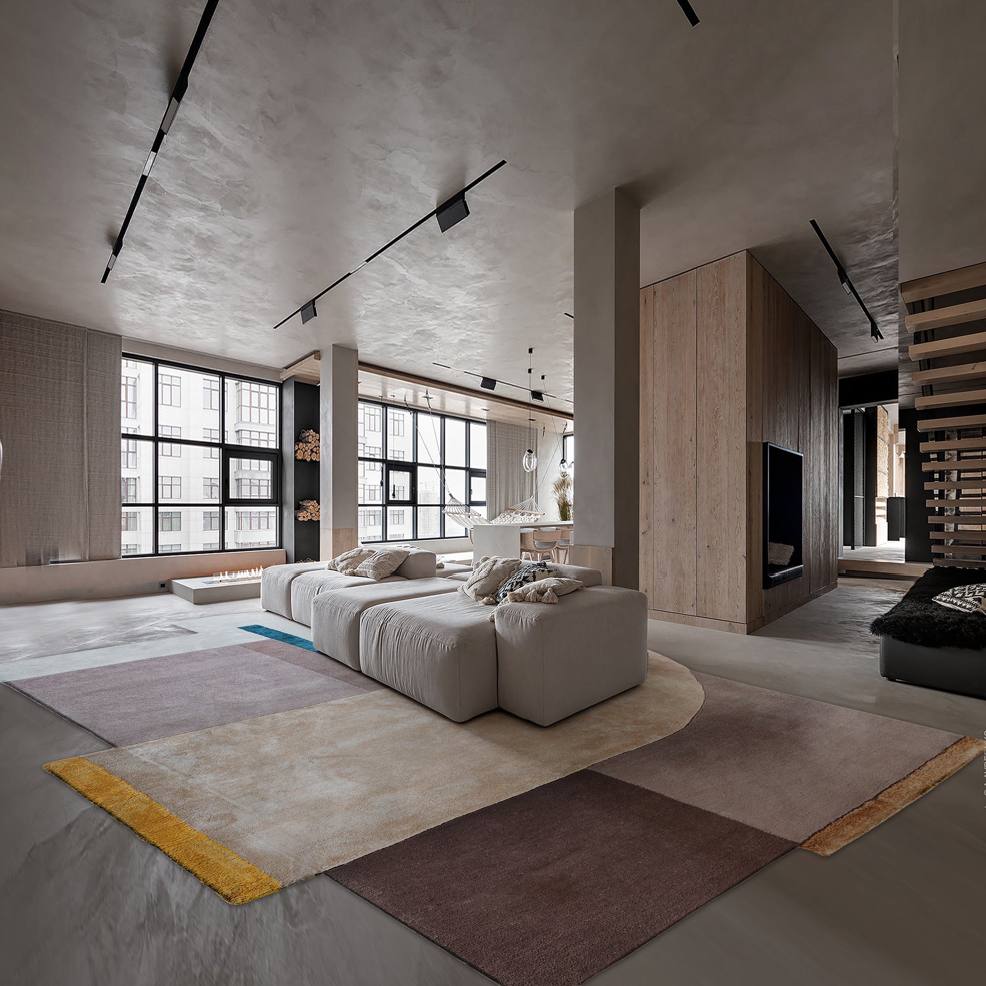 300X200 Cm GRAVITY WAVES WOOL BEIGE AND DARK BEIGE Rug JH-22746 - Rugs - ebarza Furniture UAE | Shop Modern Furniture in Abu Dhabi & Dubai - مفروشات ايبازرا في الامارات | تسوق اثاث عصري وديكورات مميزة في دبي وابوظبي