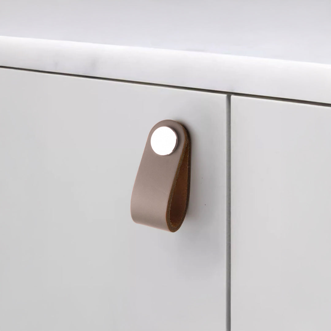 Cowhide Layer & SS Button Knob - 588-Knob-4 - Door Handles - ebarza Furniture UAE | Shop Modern Furniture in Abu Dhabi & Dubai - مفروشات ايبازرا في الامارات | تسوق اثاث عصري وديكورات مميزة في دبي وابوظبي