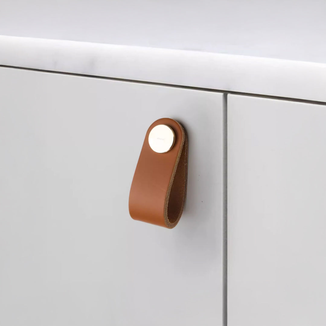 Cowhide Layer & SS Button Knob - 588-Knob-1 - Door Handles - ebarza Furniture UAE | Shop Modern Furniture in Abu Dhabi & Dubai - مفروشات ايبازرا في الامارات | تسوق اثاث عصري وديكورات مميزة في دبي وابوظبي