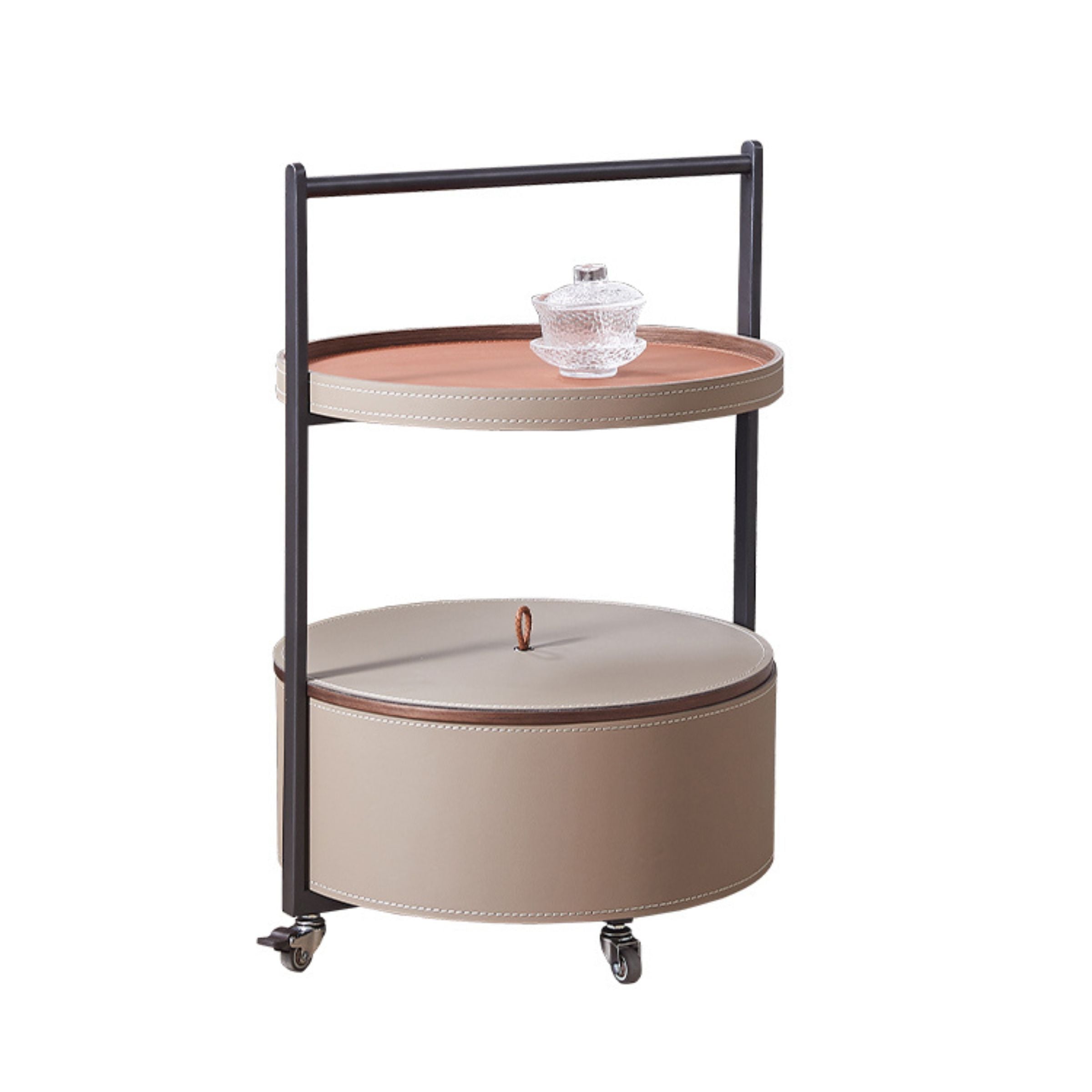 Saddle Leather Coffee Table MLL-D65 - Coffee tables - ebarza Furniture UAE | Shop Modern Furniture in Abu Dhabi & Dubai - مفروشات ايبازرا في الامارات | تسوق اثاث عصري وديكورات مميزة في دبي وابوظبي