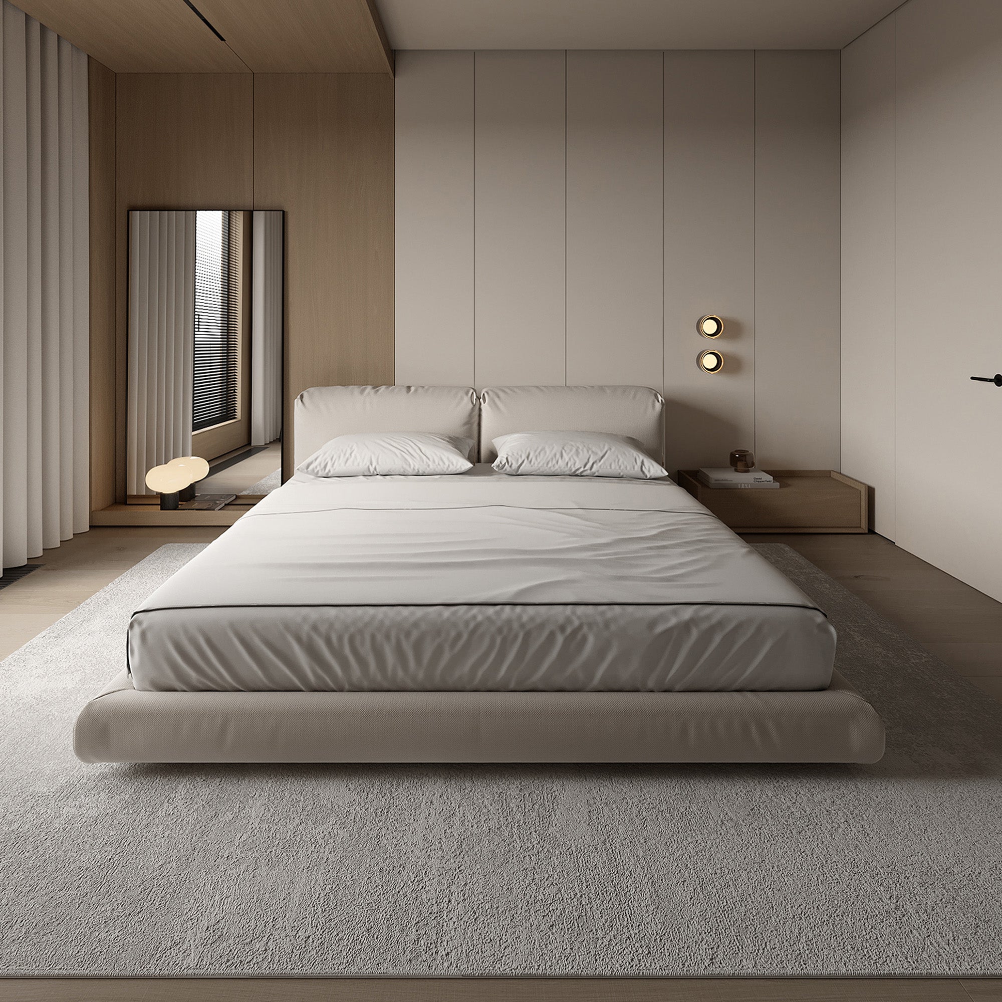 Saddle Leather Wall Panel MLL-CUS03 light Beige/k M5 - Wall Panels - ebarza Furniture UAE | Shop Modern Furniture in Abu Dhabi & Dubai - مفروشات ايبازرا في الامارات | تسوق اثاث عصري وديكورات مميزة في دبي وابوظبي