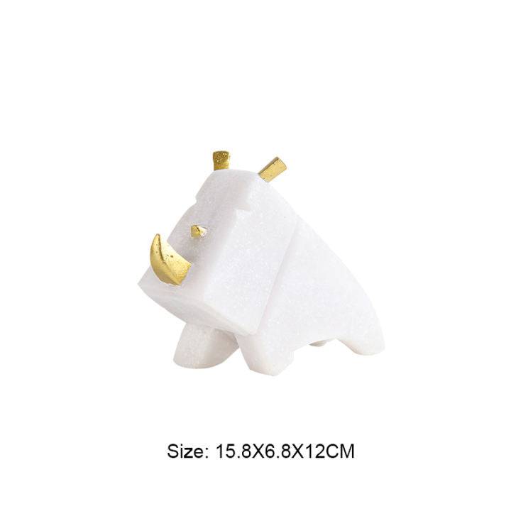 Sandstone Rhinoceros Fc-Sz2115 - Home Decor Figurines - ebarza Furniture UAE | Shop Modern Furniture in Abu Dhabi & Dubai - مفروشات ايبازرا في الامارات | تسوق اثاث عصري وديكورات مميزة في دبي وابوظبي