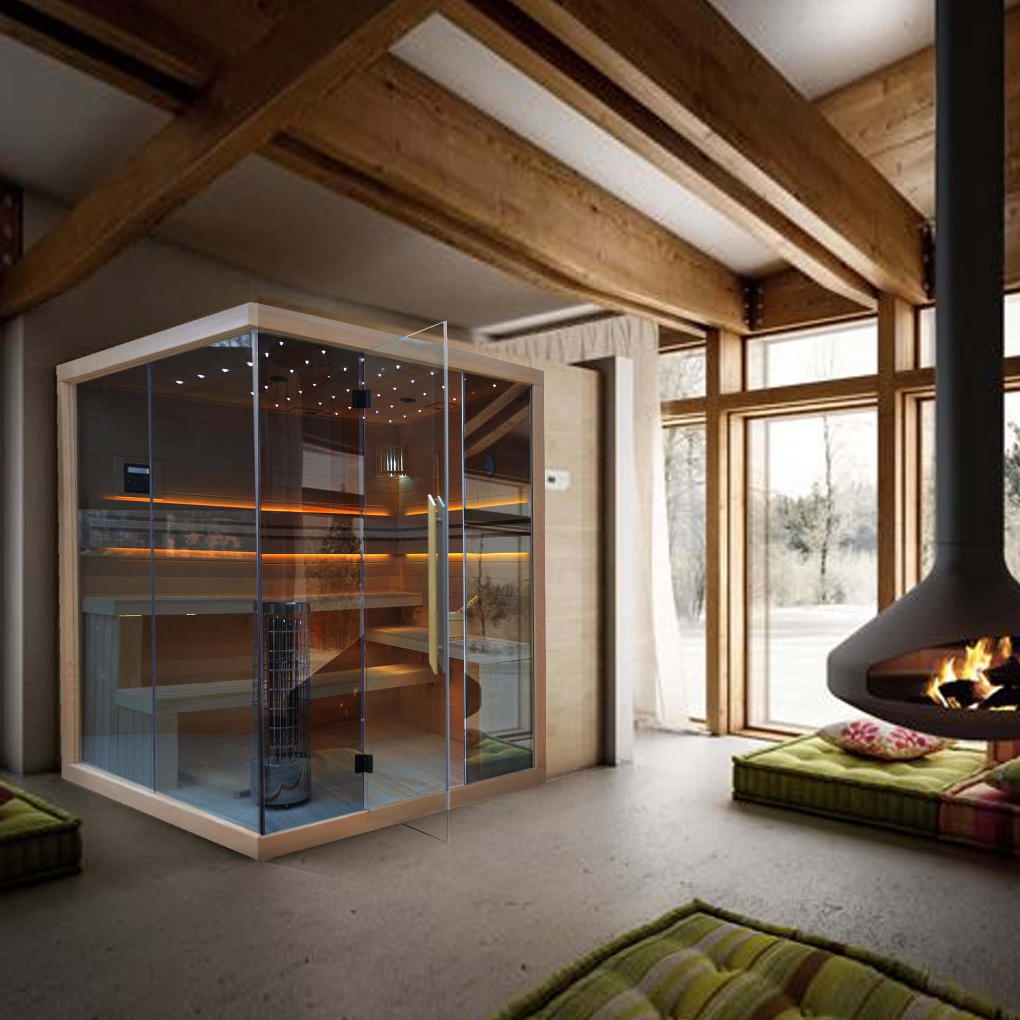 EBARZA SAUNA ROOM LM-T03B - Sauna Room - ebarza Furniture UAE | Shop Modern Furniture in Abu Dhabi & Dubai - مفروشات ايبازرا في الامارات | تسوق اثاث عصري وديكورات مميزة في دبي وابوظبي