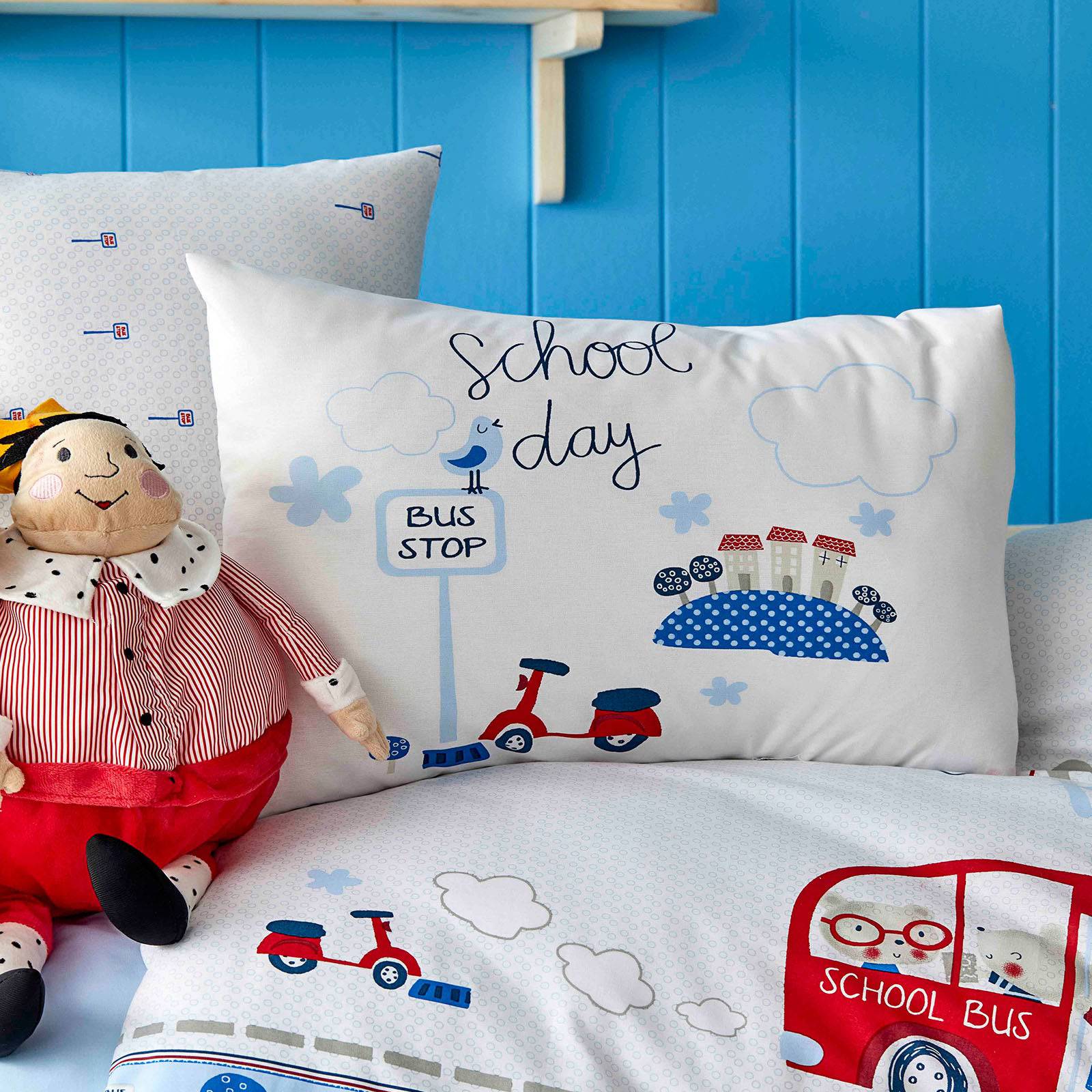 School Bus 200.16.01.0175 - Bedding - ebarza Furniture UAE | Shop Modern Furniture in Abu Dhabi & Dubai - مفروشات ايبازرا في الامارات | تسوق اثاث عصري وديكورات مميزة في دبي وابوظبي