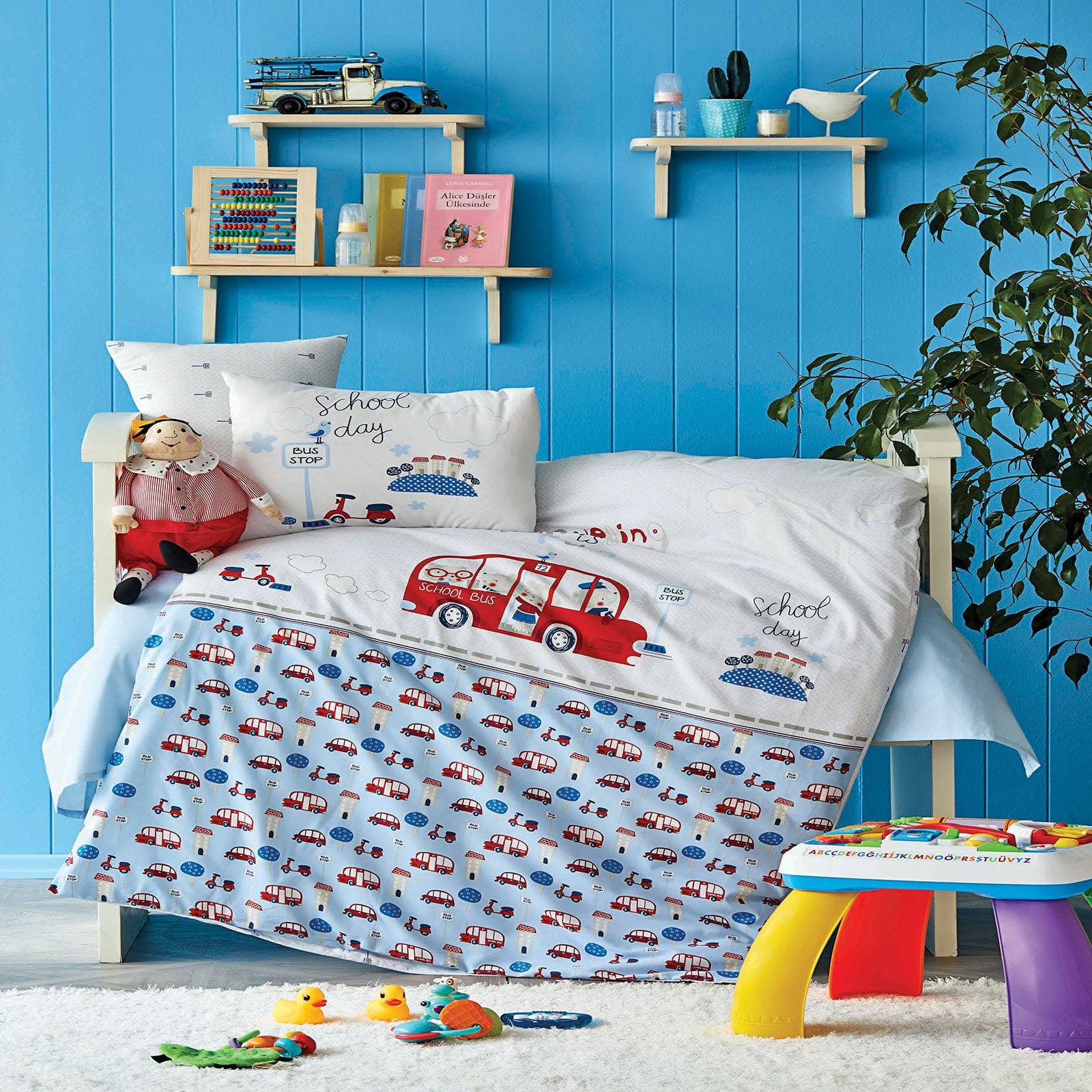 School Bus  200.16.01.0175 -  Bedding - ebarza Furniture UAE | Shop Modern Furniture in Abu Dhabi & Dubai - مفروشات ايبازرا في الامارات | تسوق اثاث عصري وديكورات مميزة في دبي وابوظبي