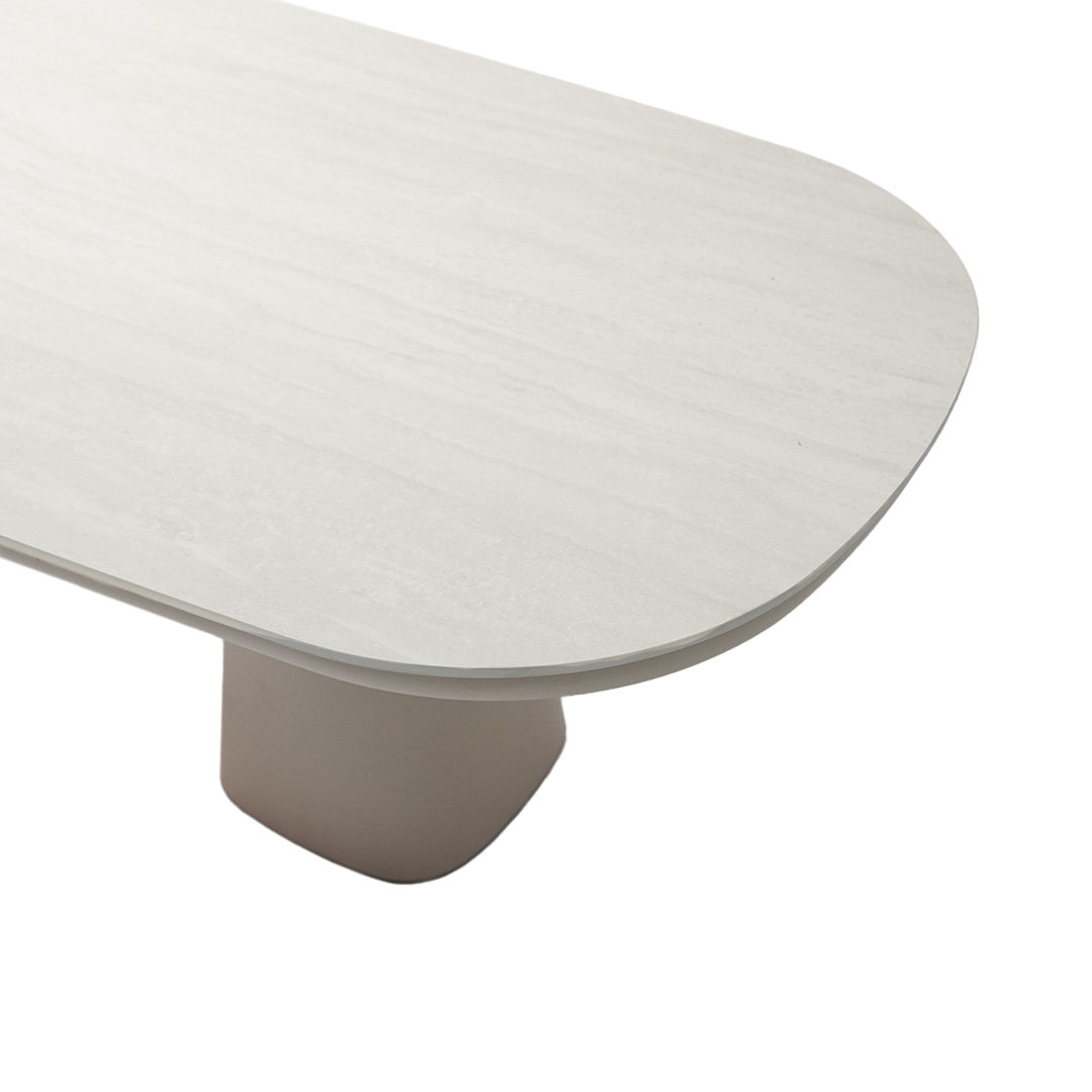 Pre-order 25 Days Delivery Block Outdoor Dining Table with Ceramic Top - AM9030N45CER + AL5540H37ALU/Block - Outdoor Tables - ebarza Furniture UAE | Shop Modern Furniture in Abu Dhabi & Dubai - مفروشات ايبازرا في الامارات | تسوق اثاث عصري وديكورات مميزة في دبي وابوظبي