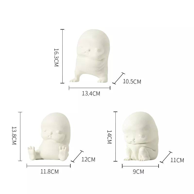 Seated Elf White- B Fc-Sz22010B -  Home Decor Figurines - ebarza Furniture UAE | Shop Modern Furniture in Abu Dhabi & Dubai - مفروشات ايبازرا في الامارات | تسوق اثاث عصري وديكورات مميزة في دبي وابوظبي