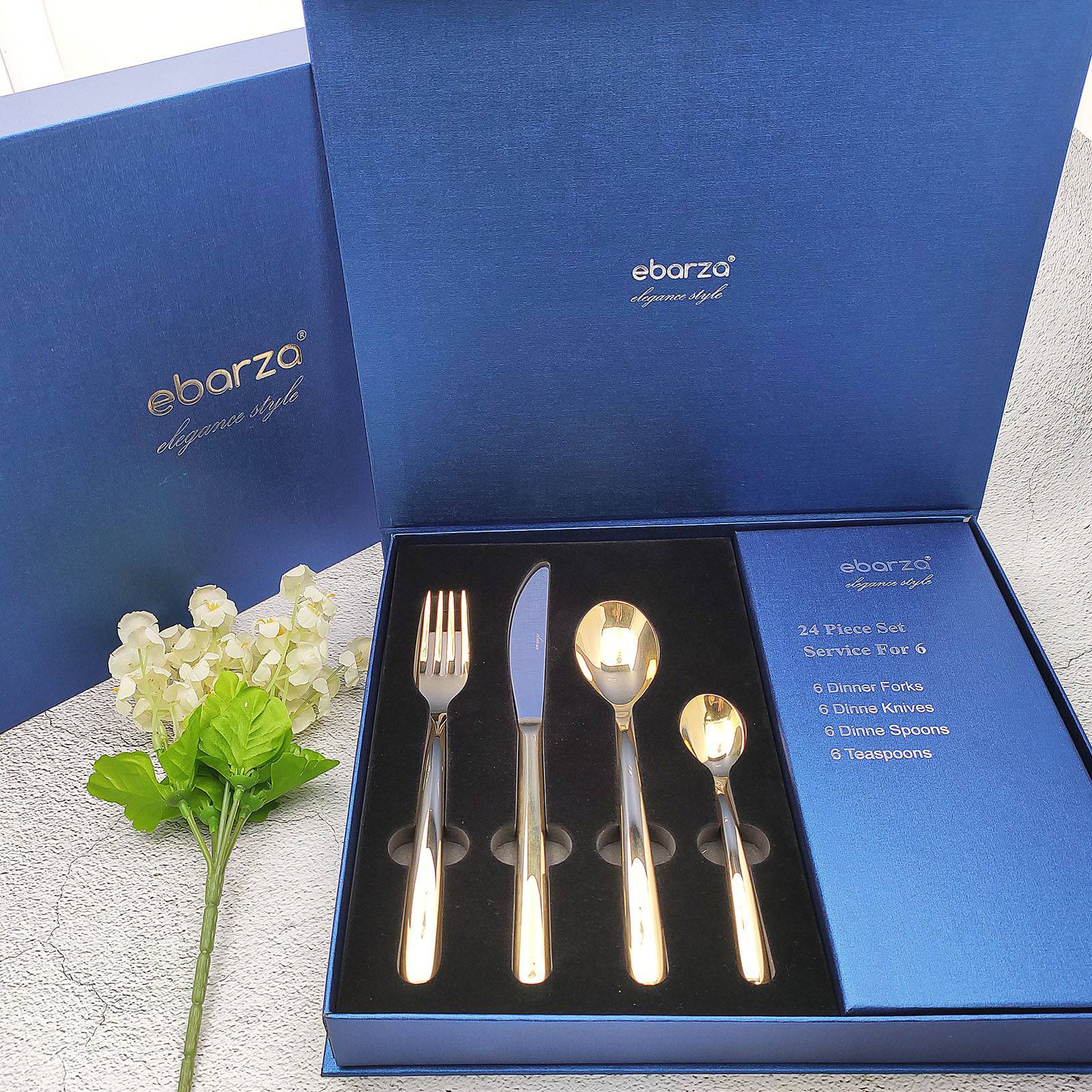 Set Of 16 Pieces Lyon Cutlery Set 6013G - Cutlery Sets - ebarza Furniture UAE | Shop Modern Furniture in Abu Dhabi & Dubai - مفروشات ايبازرا في الامارات | تسوق اثاث عصري وديكورات مميزة في دبي وابوظبي