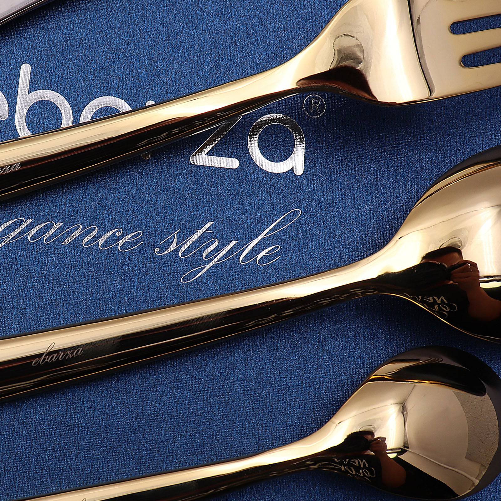 Set Of 16 Pieces Lyon Cutlery Set 6013G - Cutlery Sets - ebarza Furniture UAE | Shop Modern Furniture in Abu Dhabi & Dubai - مفروشات ايبازرا في الامارات | تسوق اثاث عصري وديكورات مميزة في دبي وابوظبي