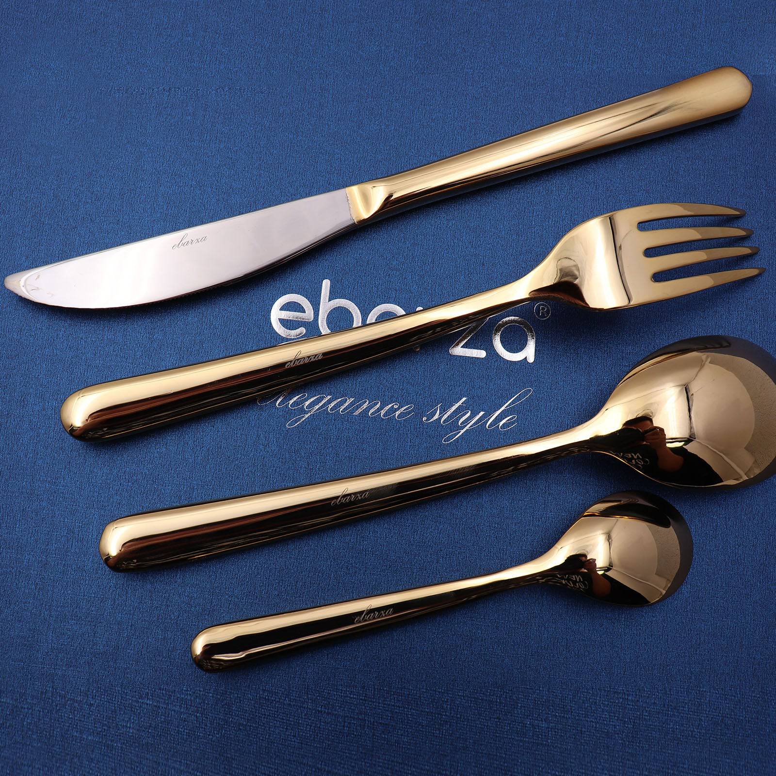 Set Of 16 Pieces Lyon Cutlery Set 6013G - Cutlery Sets - ebarza Furniture UAE | Shop Modern Furniture in Abu Dhabi & Dubai - مفروشات ايبازرا في الامارات | تسوق اثاث عصري وديكورات مميزة في دبي وابوظبي