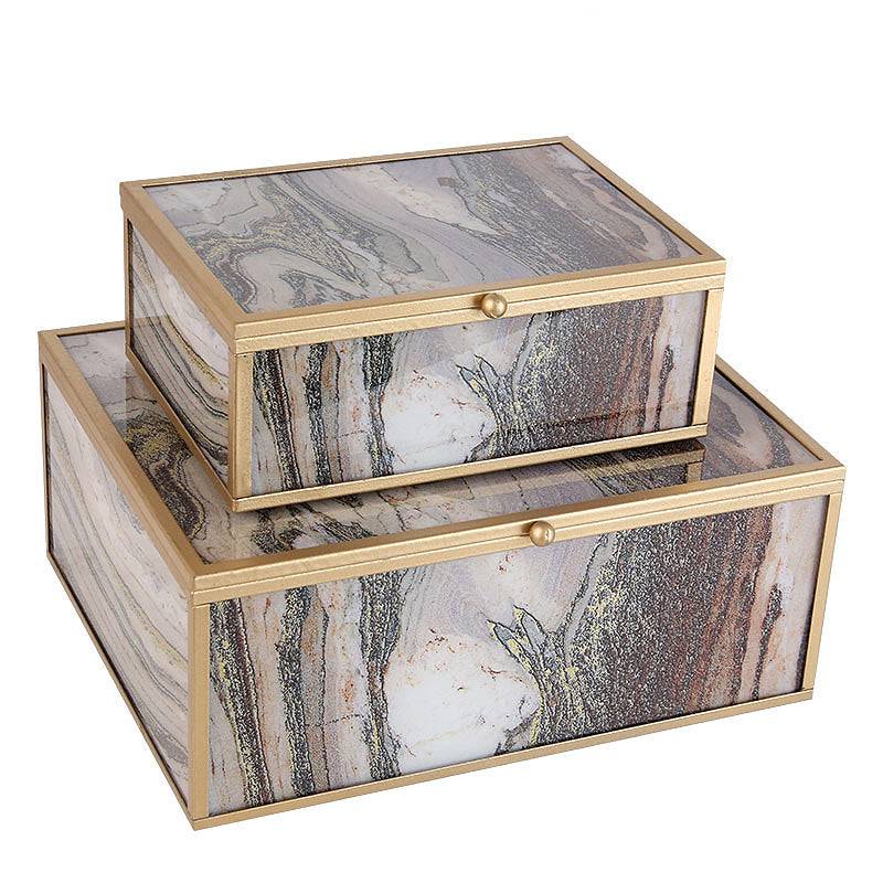 Set of 2 Handmade Decorative/Jewelry Box Facbj12B+A - Decorative Boxes - ebarza Furniture UAE | Shop Modern Furniture in Abu Dhabi & Dubai - مفروشات ايبازرا في الامارات | تسوق اثاث عصري وديكورات مميزة في دبي وابوظبي