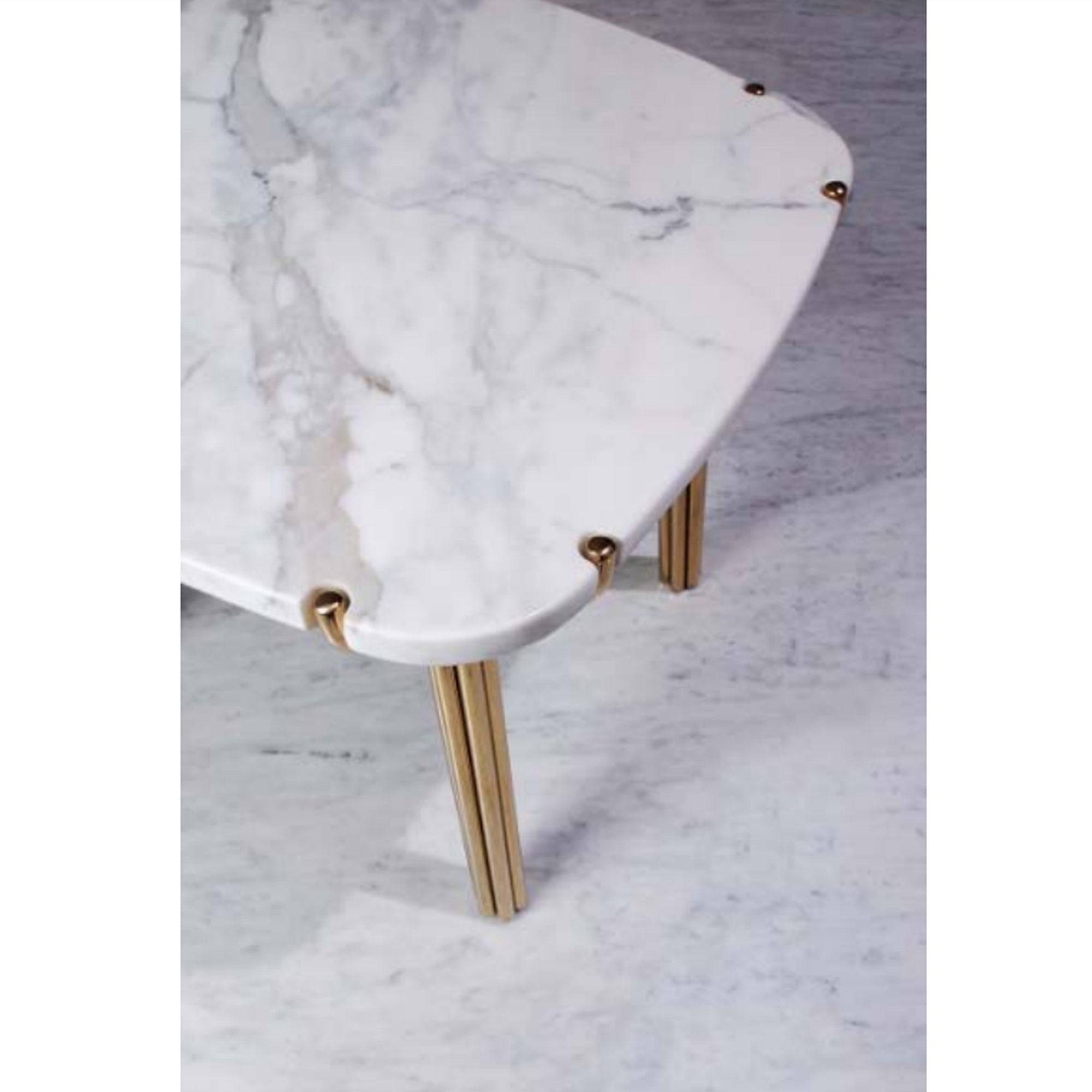 Set Of 2 Paradise Natural Marble Side Table Dt1200+Dt600 -  Side Tables - ebarza Furniture UAE | Shop Modern Furniture in Abu Dhabi & Dubai - مفروشات ايبازرا في الامارات | تسوق اثاث عصري وديكورات مميزة في دبي وابوظبي