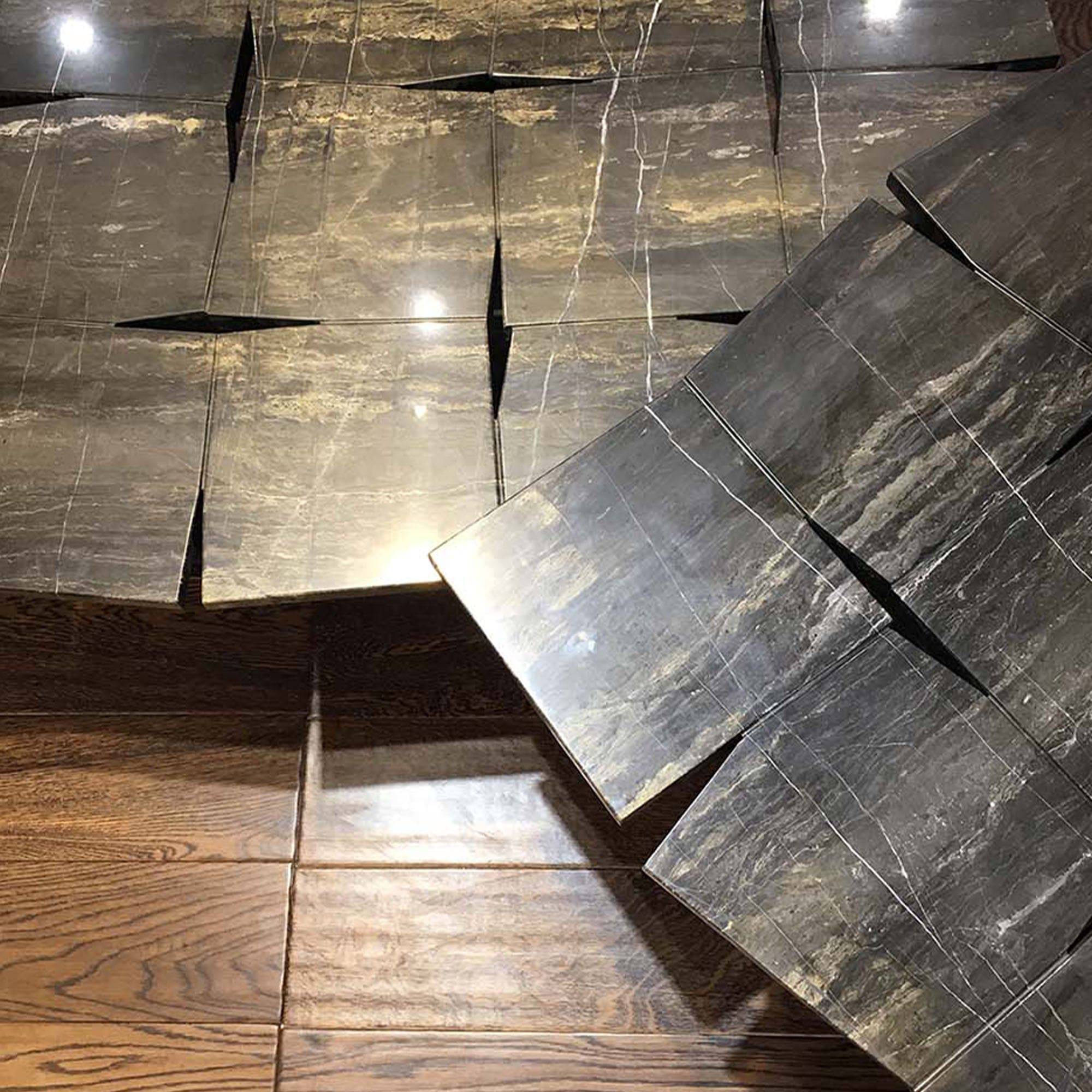 Set Of 2 Puzzle Natural Marble Tables 358Ct+358St - Coffee Tables - ebarza Furniture UAE | Shop Modern Furniture in Abu Dhabi & Dubai - مفروشات ايبازرا في الامارات | تسوق اثاث عصري وديكورات مميزة في دبي وابوظبي