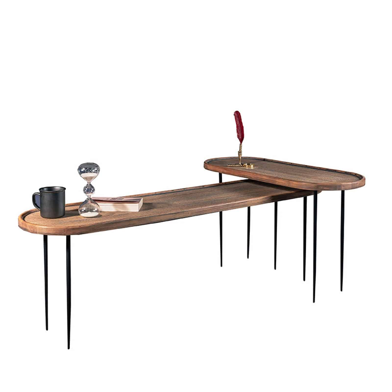 Set Of 2 Tiguan Center & Side Table - Side Tables - ebarza Furniture UAE | Shop Modern Furniture in Abu Dhabi & Dubai - مفروشات ايبازرا في الامارات | تسوق اثاث عصري وديكورات مميزة في دبي وابوظبي