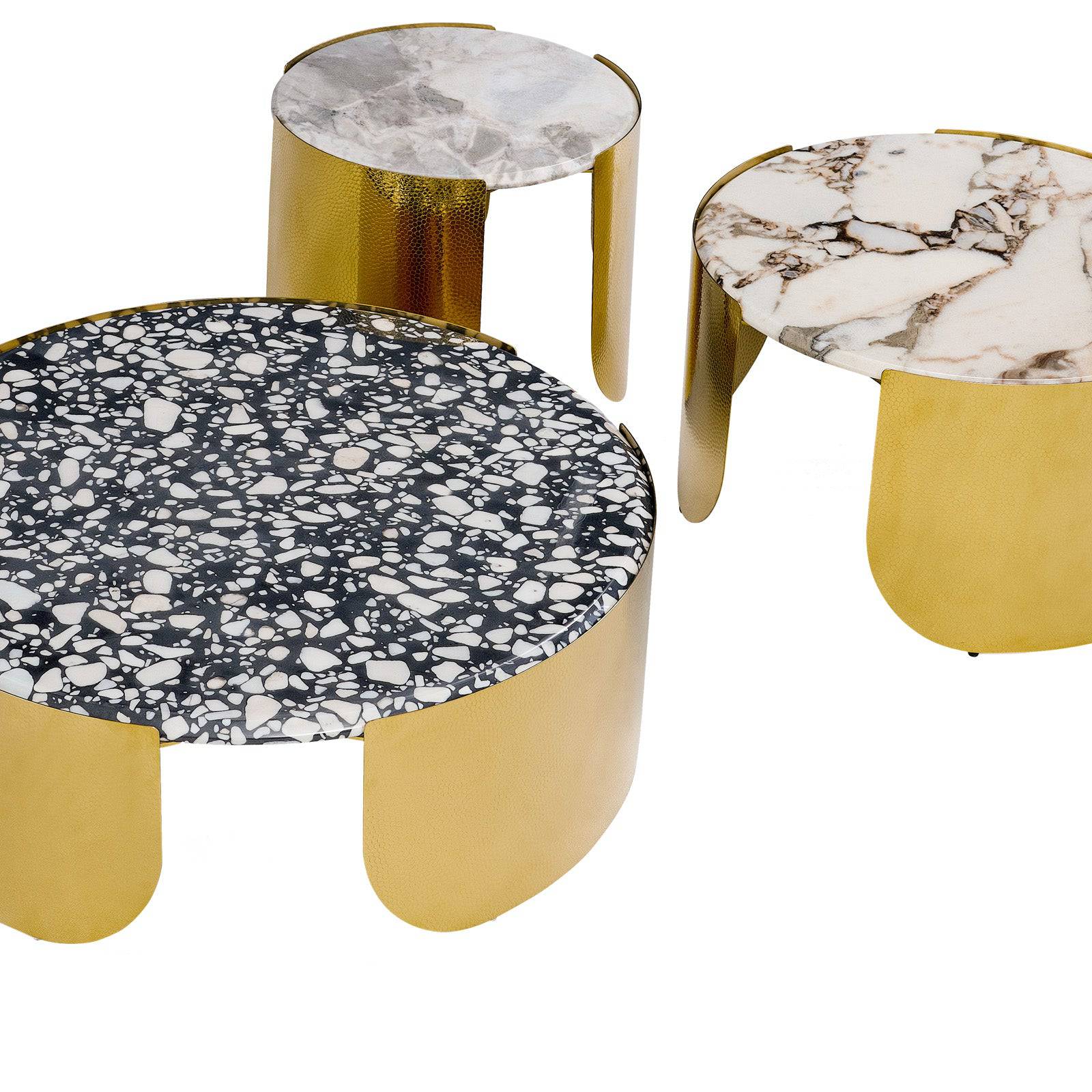 Set Of 3 Natural Marble Center Table Tg-625 -  Coffee Tables - ebarza Furniture UAE | Shop Modern Furniture in Abu Dhabi & Dubai - مفروشات ايبازرا في الامارات | تسوق اثاث عصري وديكورات مميزة في دبي وابوظبي