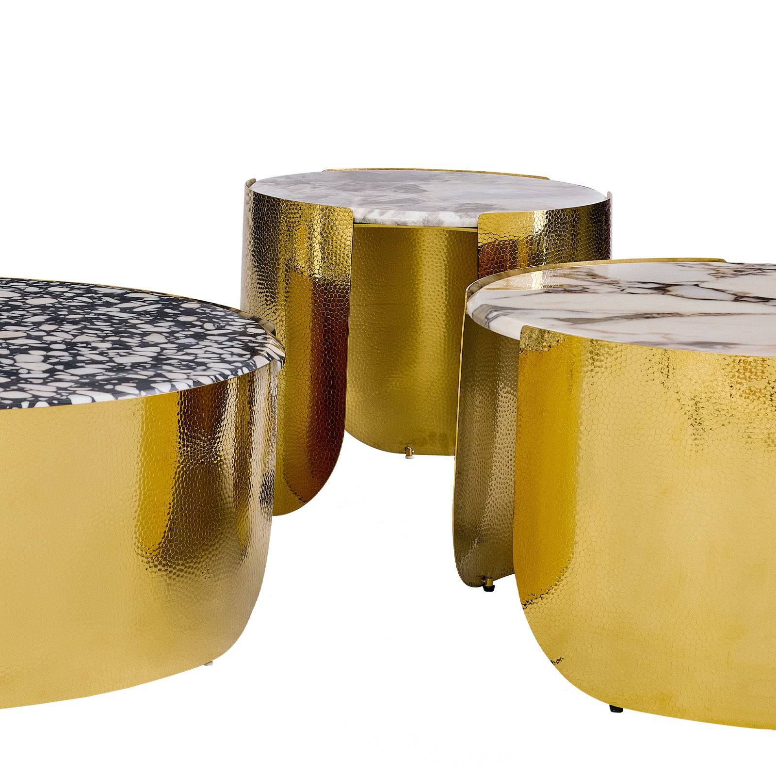 Set Of 3 Natural Marble Center Table Tg-625 -  Coffee Tables - ebarza Furniture UAE | Shop Modern Furniture in Abu Dhabi & Dubai - مفروشات ايبازرا في الامارات | تسوق اثاث عصري وديكورات مميزة في دبي وابوظبي