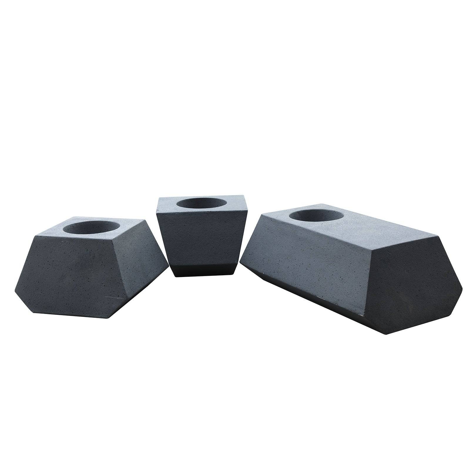 Set Of 3 Outdoor/Indoor Fiberglass Concrete Planter Box And Bench Xk-5040A+B+C - Planter Boxes - ebarza Furniture UAE | Shop Modern Furniture in Abu Dhabi & Dubai - مفروشات ايبازرا في الامارات | تسوق اثاث عصري وديكورات مميزة في دبي وابوظبي