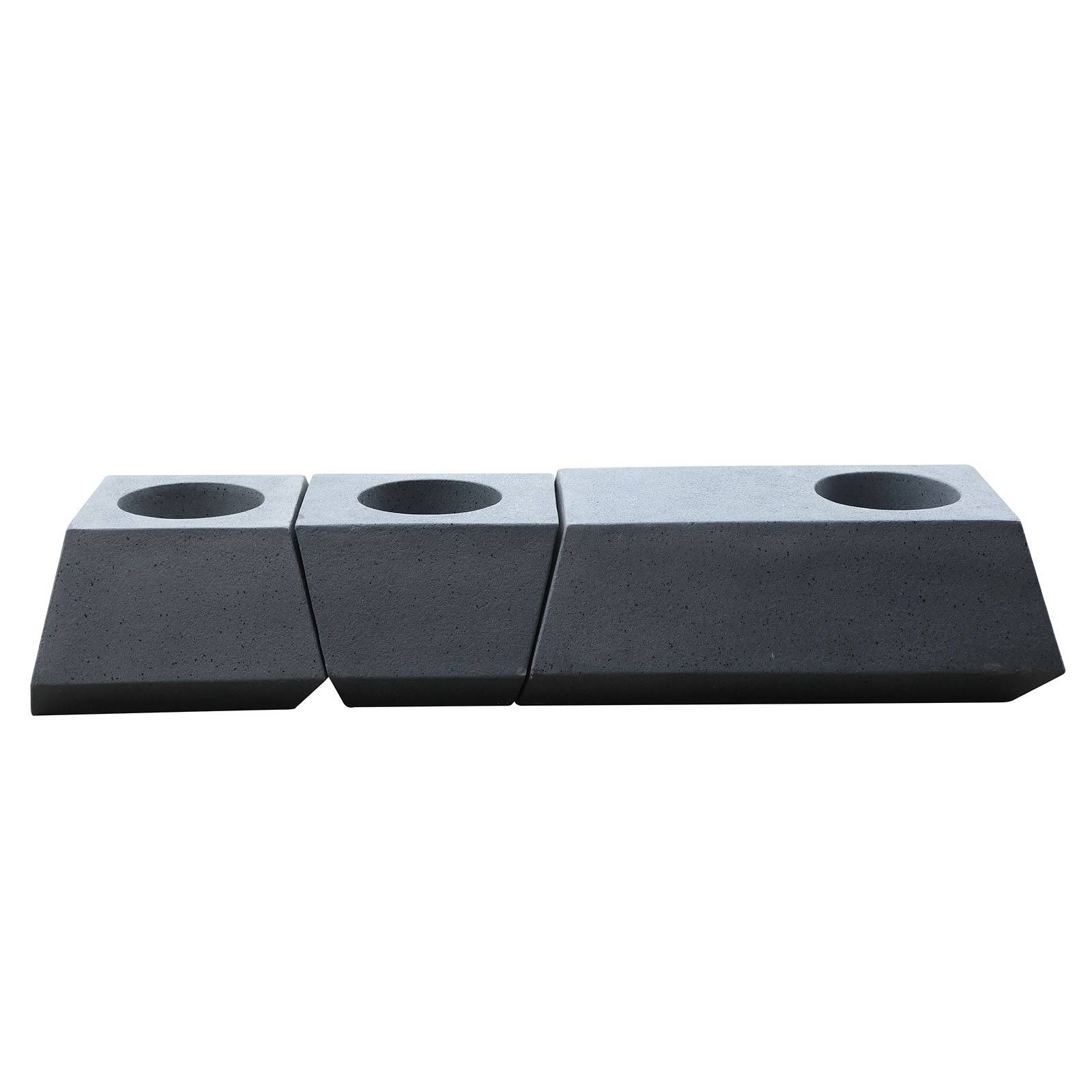 Set Of 3 Outdoor/Indoor Fiberglass Concrete Planter Box And Bench Xk-5040A+B+C - Planter Boxes - ebarza Furniture UAE | Shop Modern Furniture in Abu Dhabi & Dubai - مفروشات ايبازرا في الامارات | تسوق اثاث عصري وديكورات مميزة في دبي وابوظبي