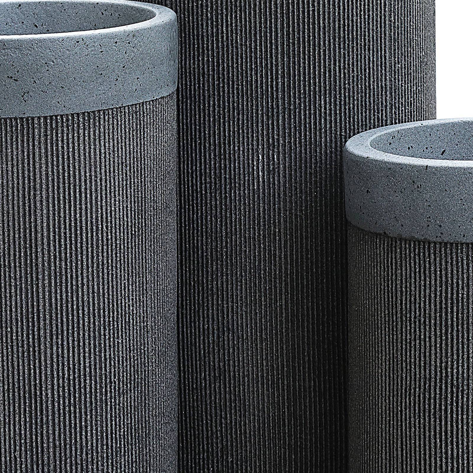 Set Of 3 Outdoor/Indoor Fiberglass Concrete Planter Box Xk-5014A+B+C - Planter Boxes - ebarza Furniture UAE | Shop Modern Furniture in Abu Dhabi & Dubai - مفروشات ايبازرا في الامارات | تسوق اثاث عصري وديكورات مميزة في دبي وابوظبي