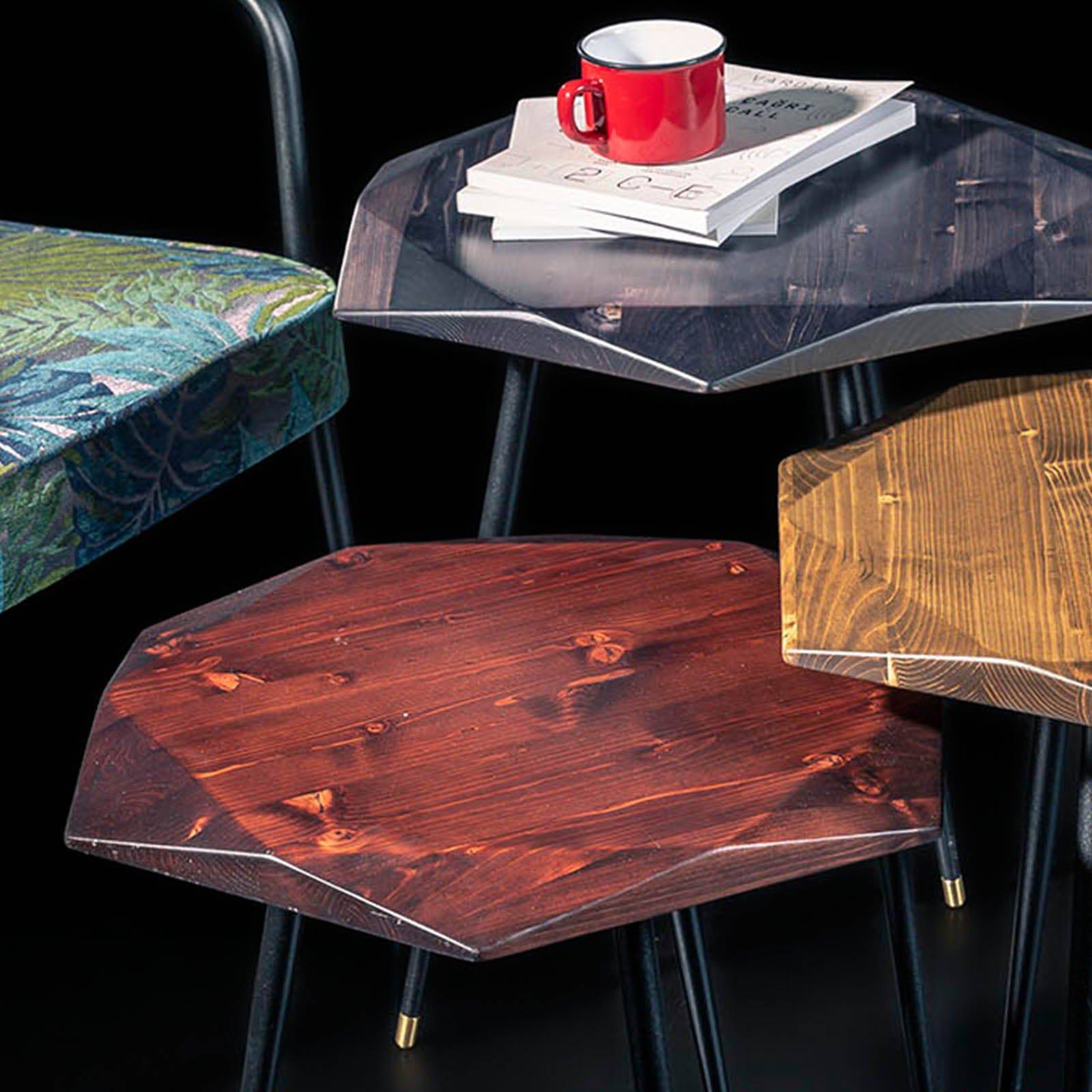 Set Of 3 Virus Service Tables -  Side Tables - ebarza Furniture UAE | Shop Modern Furniture in Abu Dhabi & Dubai - مفروشات ايبازرا في الامارات | تسوق اثاث عصري وديكورات مميزة في دبي وابوظبي