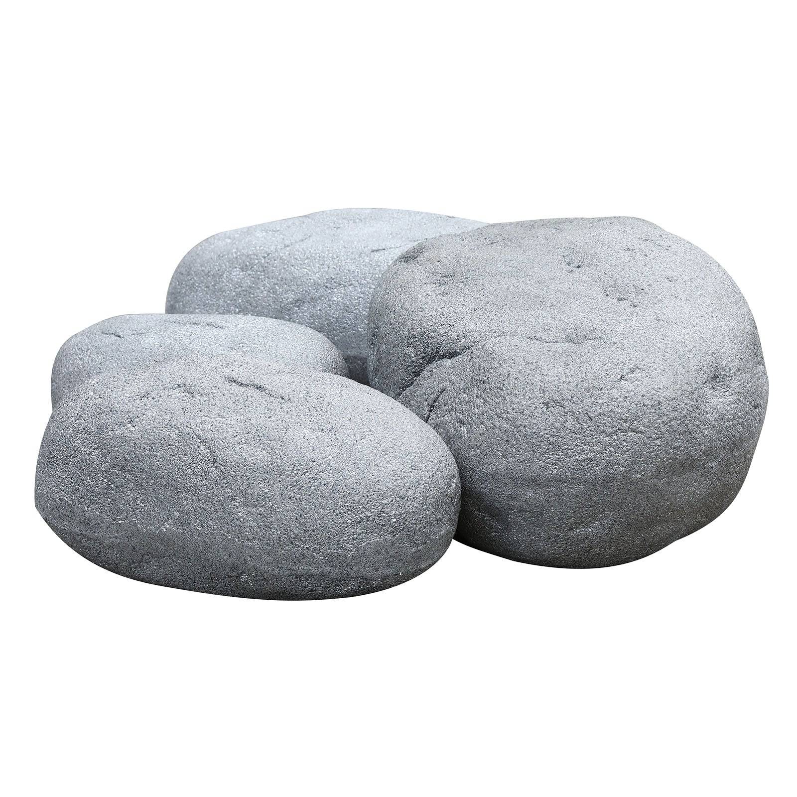 Set Of 4 Outdoor/Indoor Fiberglass Concrete Decorative Rocks/ Stool Xk-5013A+B+C+D - Planter Boxes - ebarza Furniture UAE | Shop Modern Furniture in Abu Dhabi & Dubai - مفروشات ايبازرا في الامارات | تسوق اثاث عصري وديكورات مميزة في دبي وابوظبي