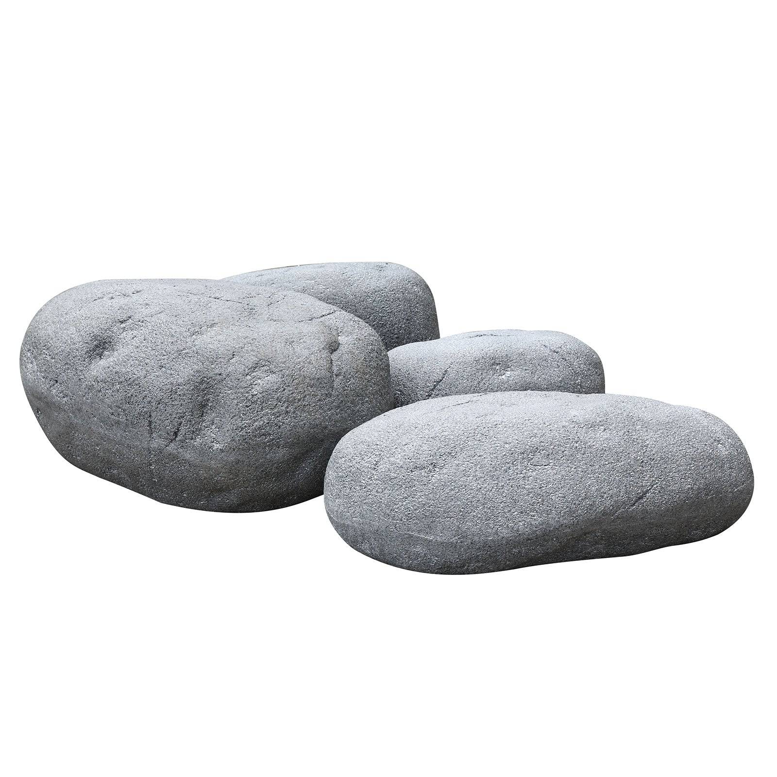 Set Of 4 Outdoor/Indoor Fiberglass Concrete Decorative Rocks/ Stool Xk-5013A+B+C+D - Planter Boxes - ebarza Furniture UAE | Shop Modern Furniture in Abu Dhabi & Dubai - مفروشات ايبازرا في الامارات | تسوق اثاث عصري وديكورات مميزة في دبي وابوظبي