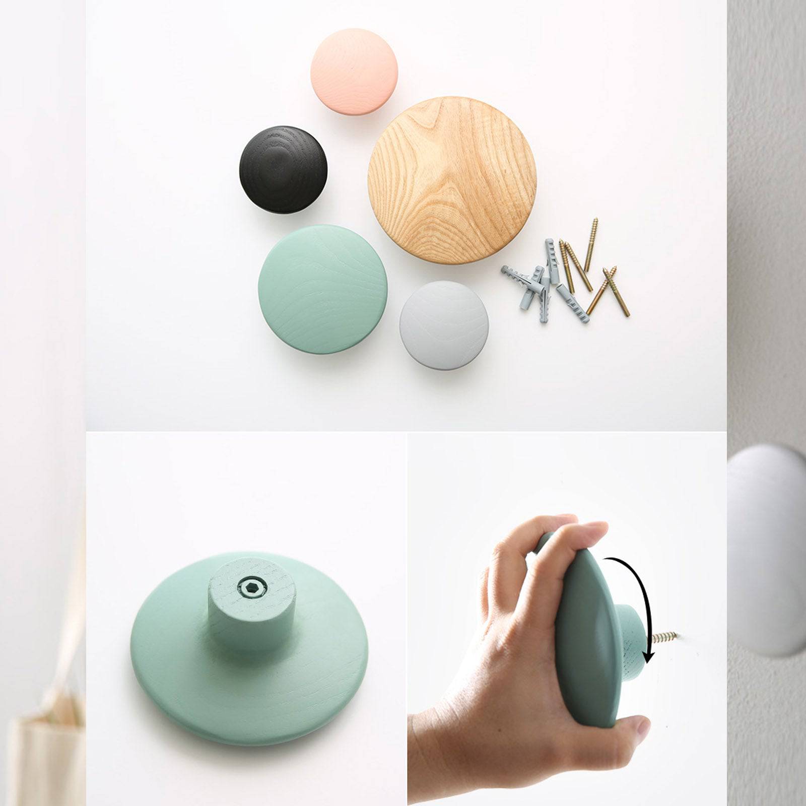 Set Of 5 Solid Wood Hanger Ch-029-Multi - Hangers - ebarza Furniture UAE | Shop Modern Furniture in Abu Dhabi & Dubai - مفروشات ايبازرا في الامارات | تسوق اثاث عصري وديكورات مميزة في دبي وابوظبي