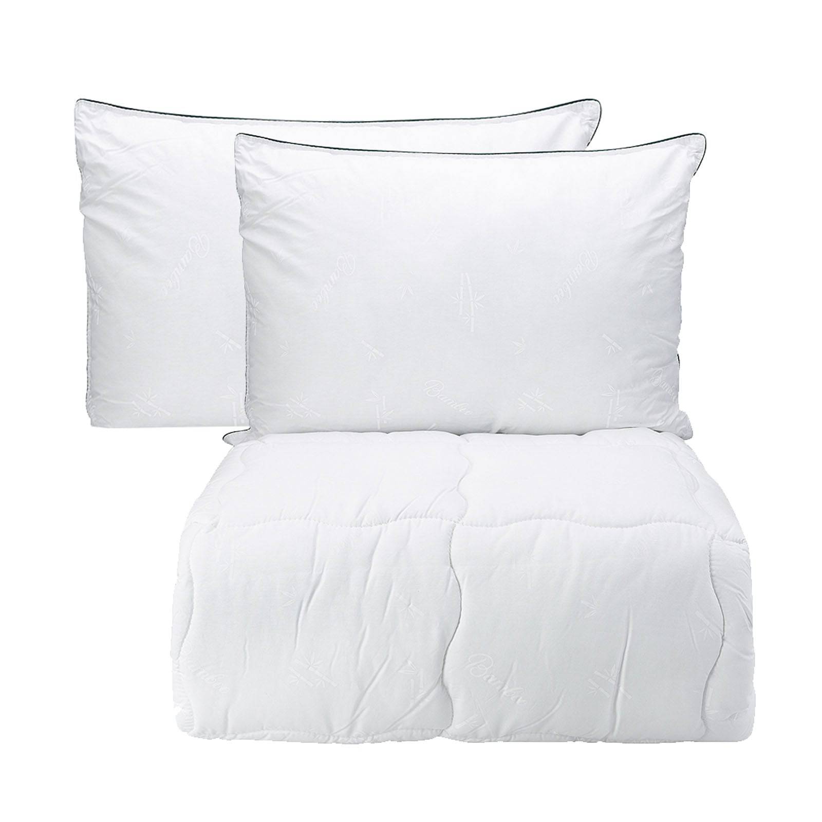 Set Of Double Bamboo Quilt - 2 Pieces Of Bamboo Pillow 200.15.01.0256 - Bedding - ebarza Furniture UAE | Shop Modern Furniture in Abu Dhabi & Dubai - مفروشات ايبازرا في الامارات | تسوق اثاث عصري وديكورات مميزة في دبي وابوظبي