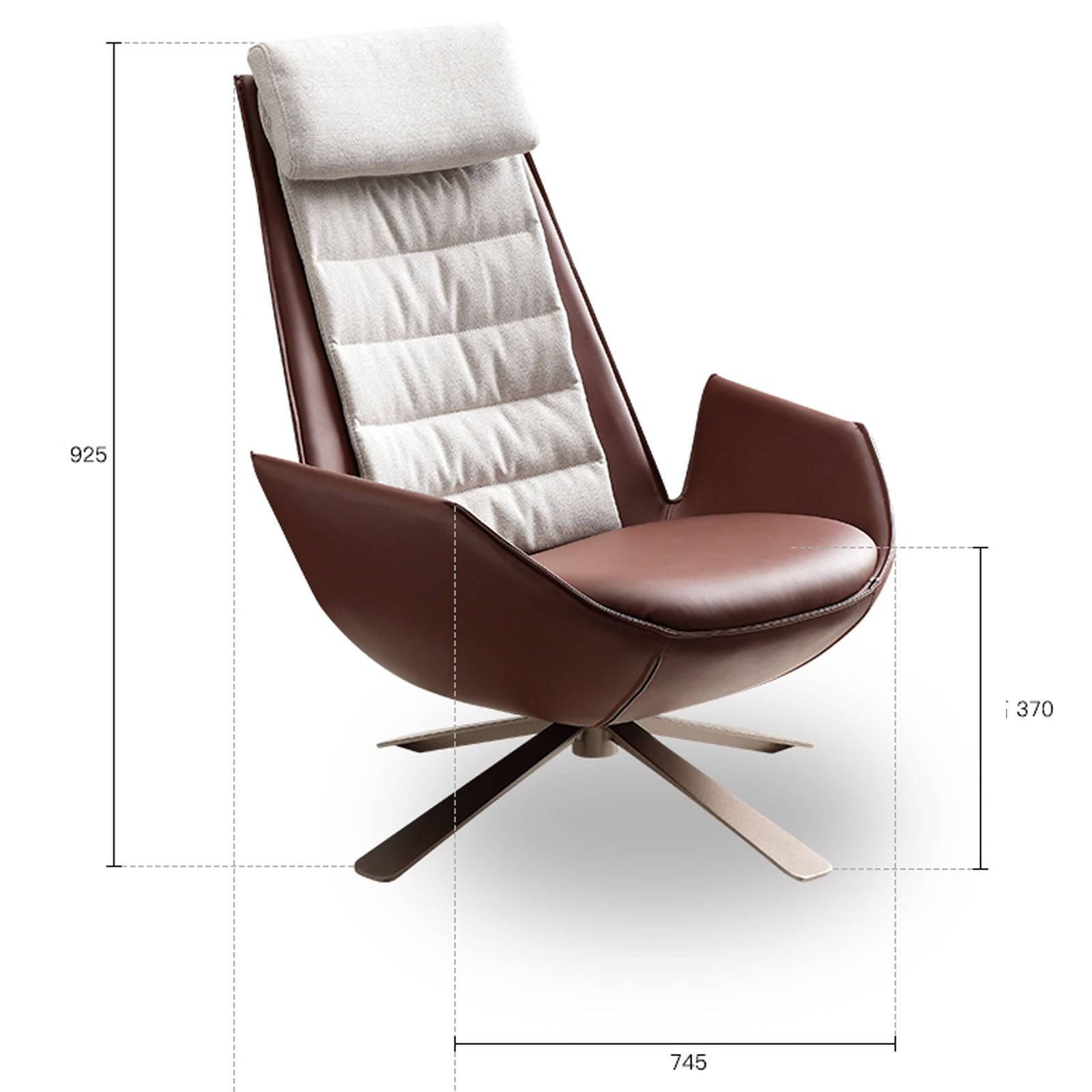 Severo Lounge Chair LC045 Brown - Lounge Chairs - ebarza Furniture UAE | Shop Modern Furniture in Abu Dhabi & Dubai - مفروشات ايبازرا في الامارات | تسوق اثاث عصري وديكورات مميزة في دبي وابوظبي