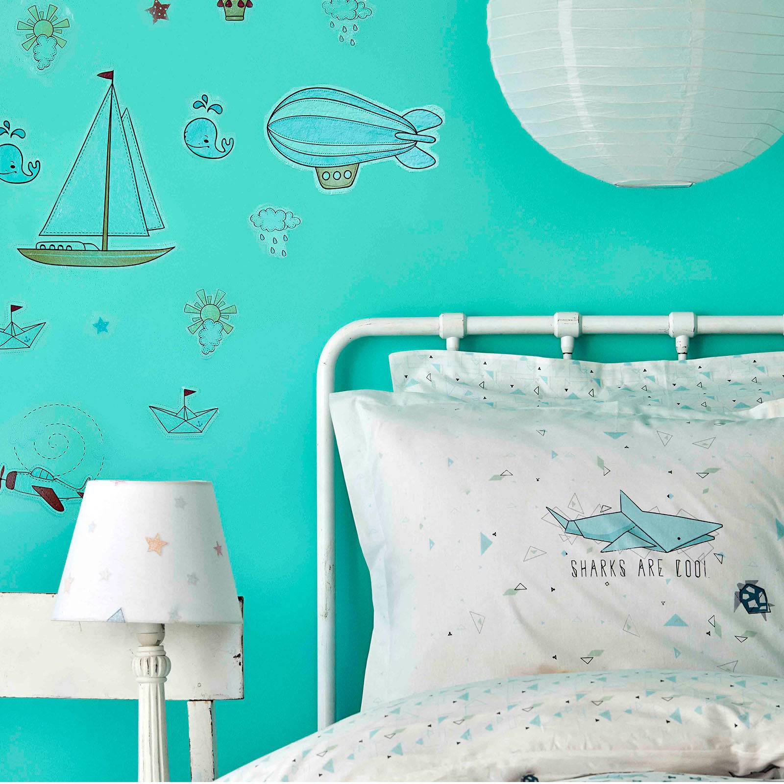 Shark Yesil Set 200.16.01.0111 -  Bedding - ebarza Furniture UAE | Shop Modern Furniture in Abu Dhabi & Dubai - مفروشات ايبازرا في الامارات | تسوق اثاث عصري وديكورات مميزة في دبي وابوظبي